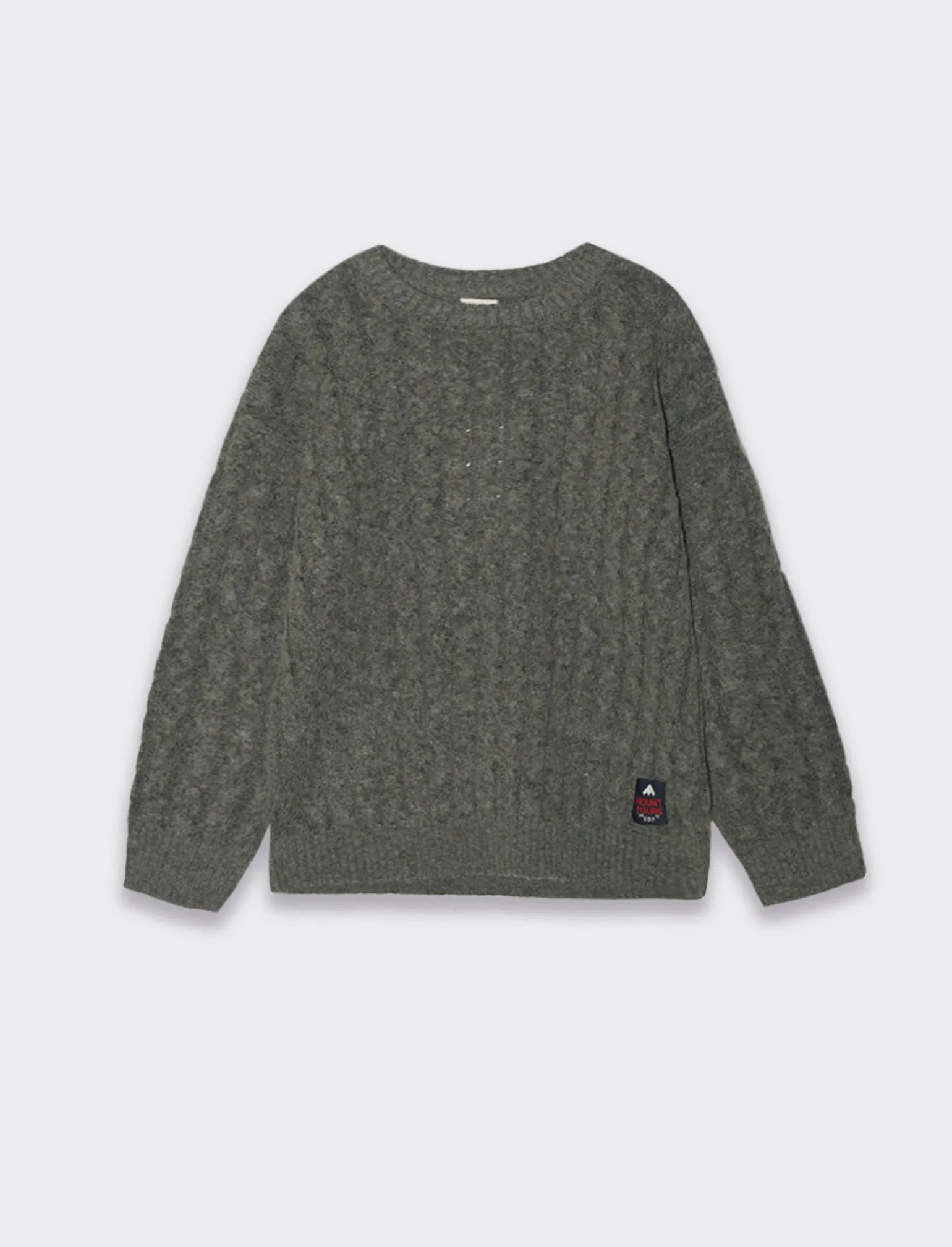 Bambino Piazza Italia Bambino | Maglieria<Maglione da bambino modello girocollo con lavorazione a treccia - militare