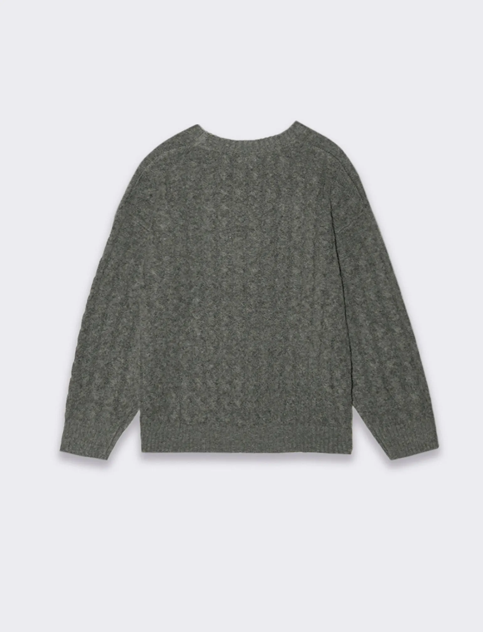 Bambino Piazza Italia Bambino | Maglieria<Maglione da bambino modello girocollo con lavorazione a treccia - militare