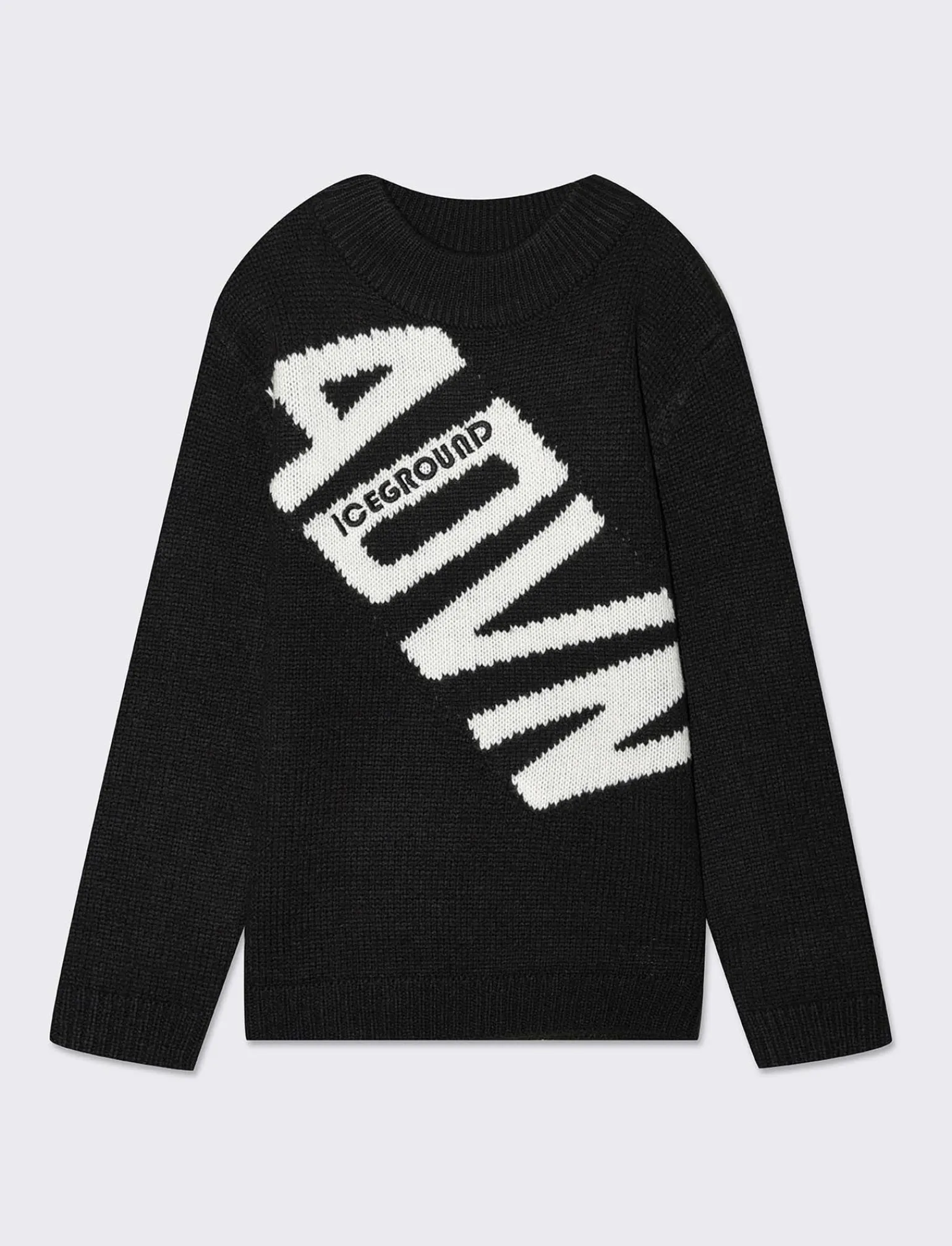 Bambino Piazza Italia Bambino | Maglieria<Maglione girocollo da bambino con scritta maxi jacquard frontale -