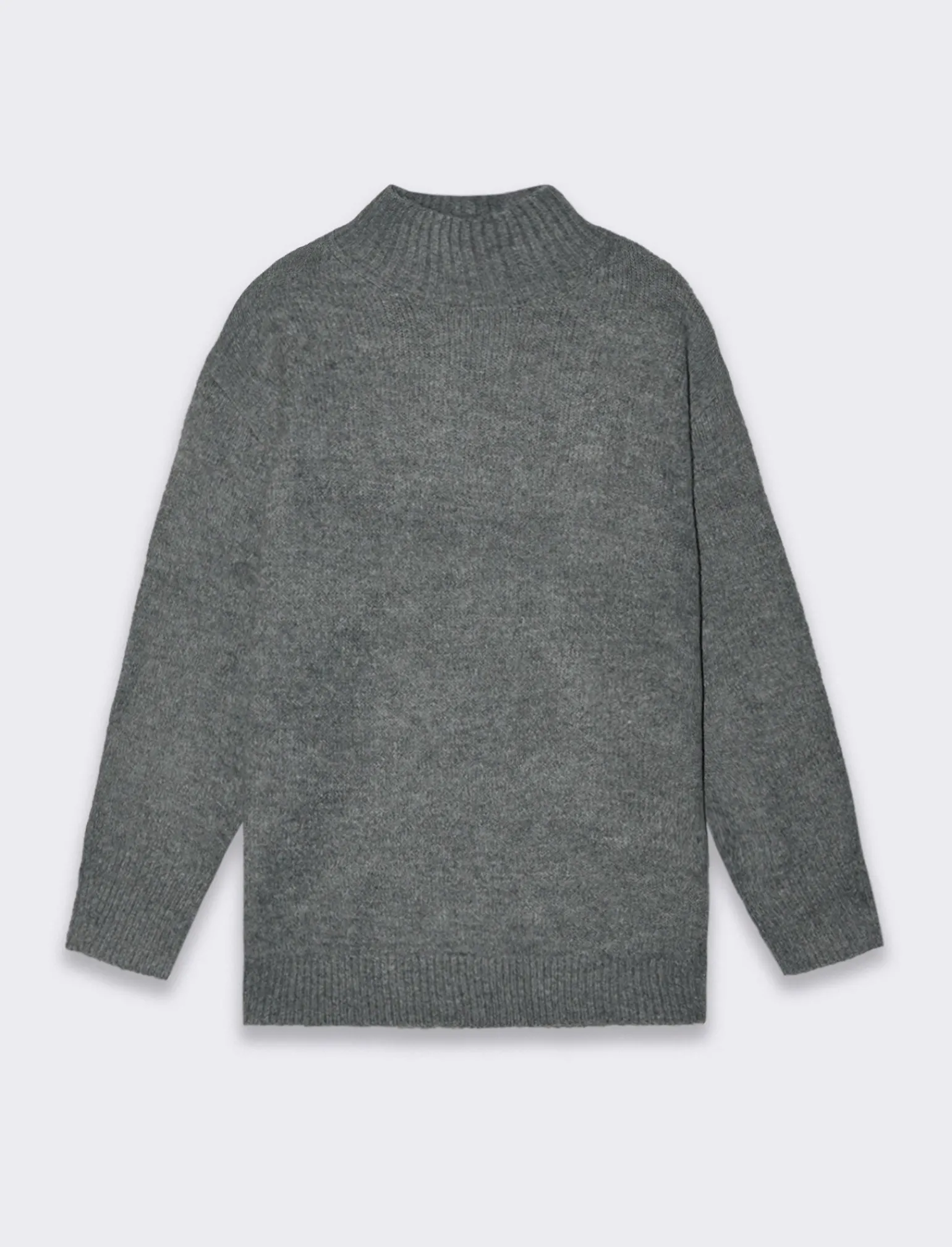 Donna Piazza Italia Donna | Maglieria<Moglia modello maxipull con collo alto - Grigio melange