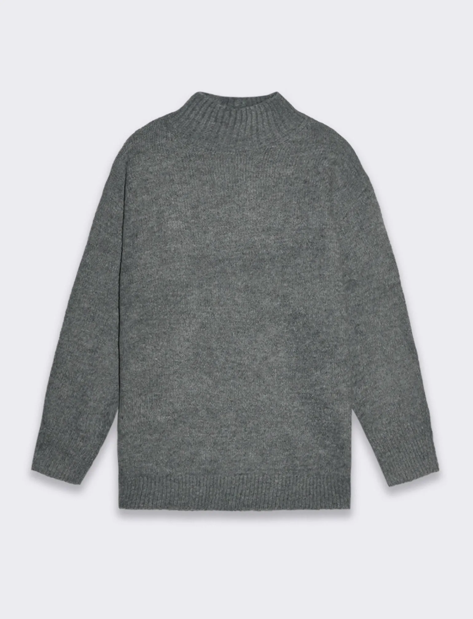 Donna Piazza Italia Donna | Maglieria<Moglia modello maxipull con collo alto - Grigio melange
