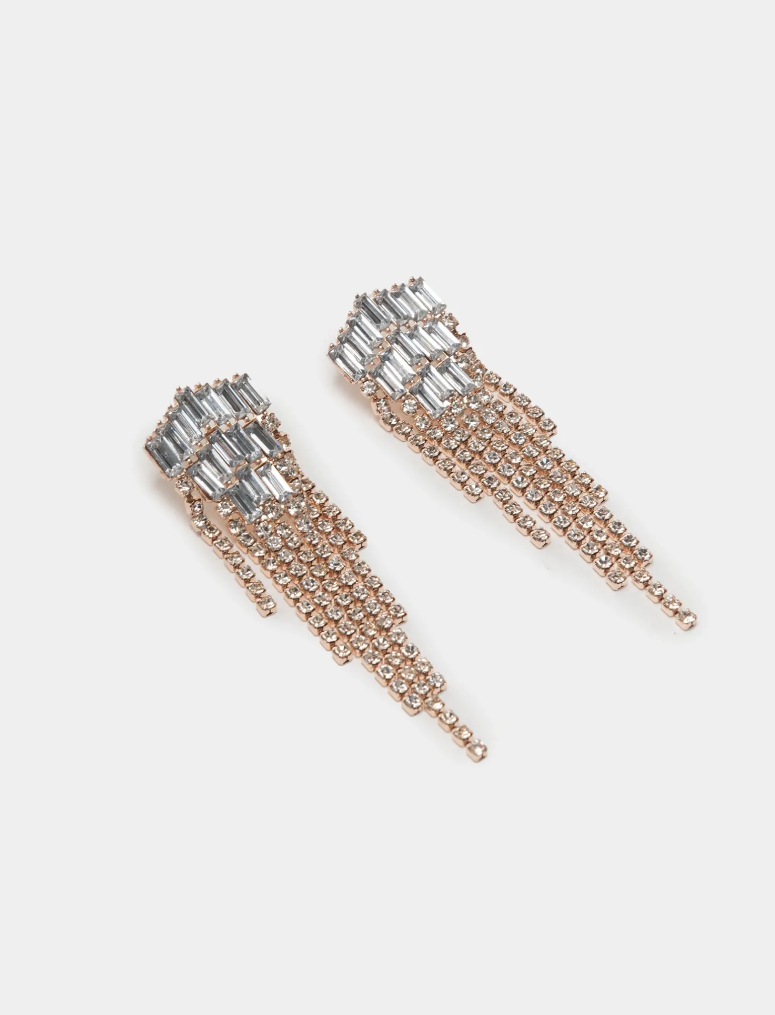 Donna Piazza Italia Donna | Bigiotteria<Orecchini a cascata da donna con strass modello baguette -