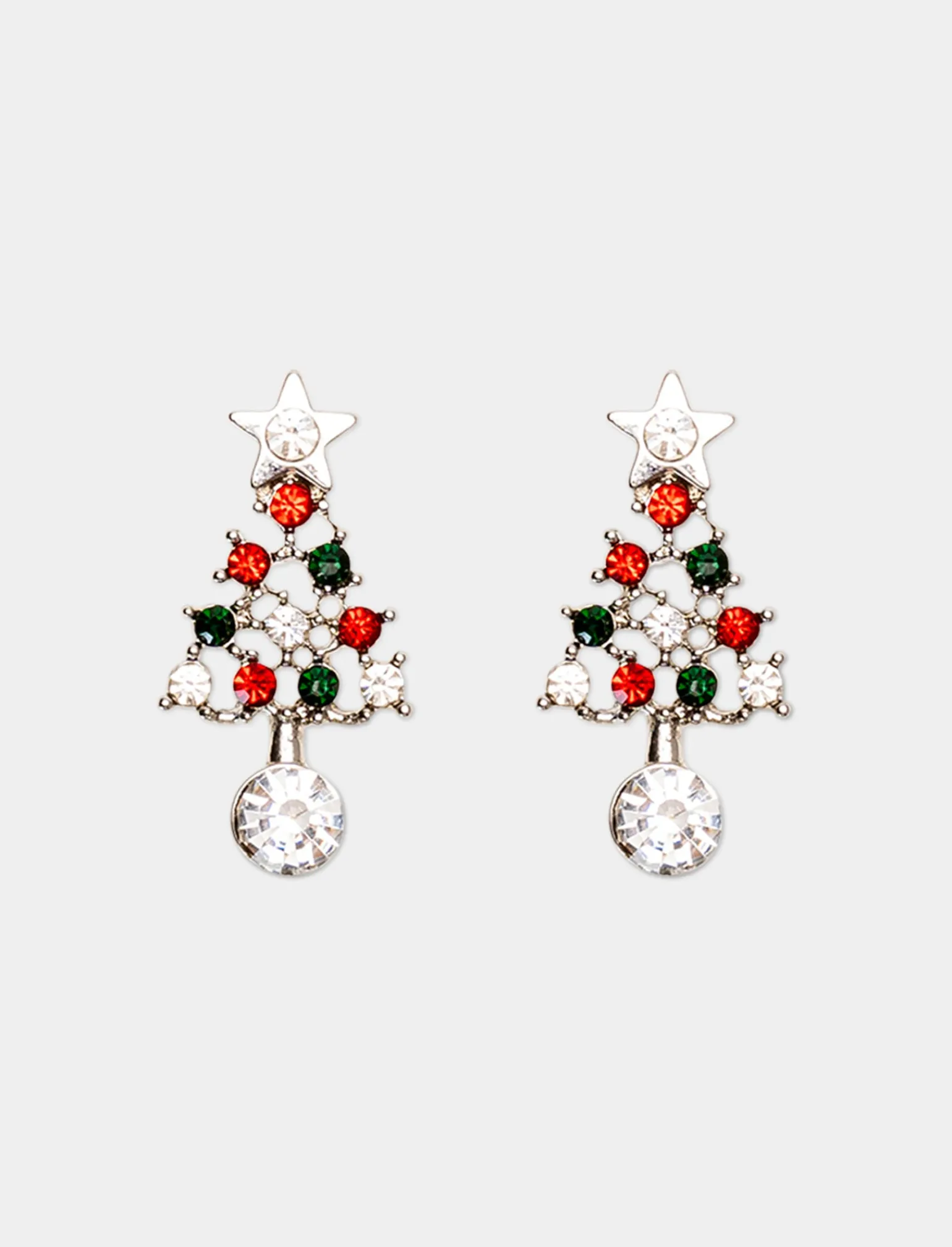 Donna Piazza Italia Bigiotteria<Orecchini da donna natalizi modello alberello multicolor - Argento