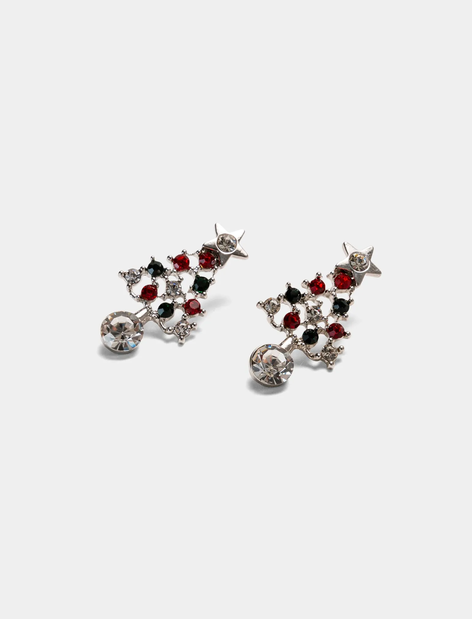 Donna Piazza Italia Bigiotteria<Orecchini da donna natalizi modello alberello multicolor - Argento