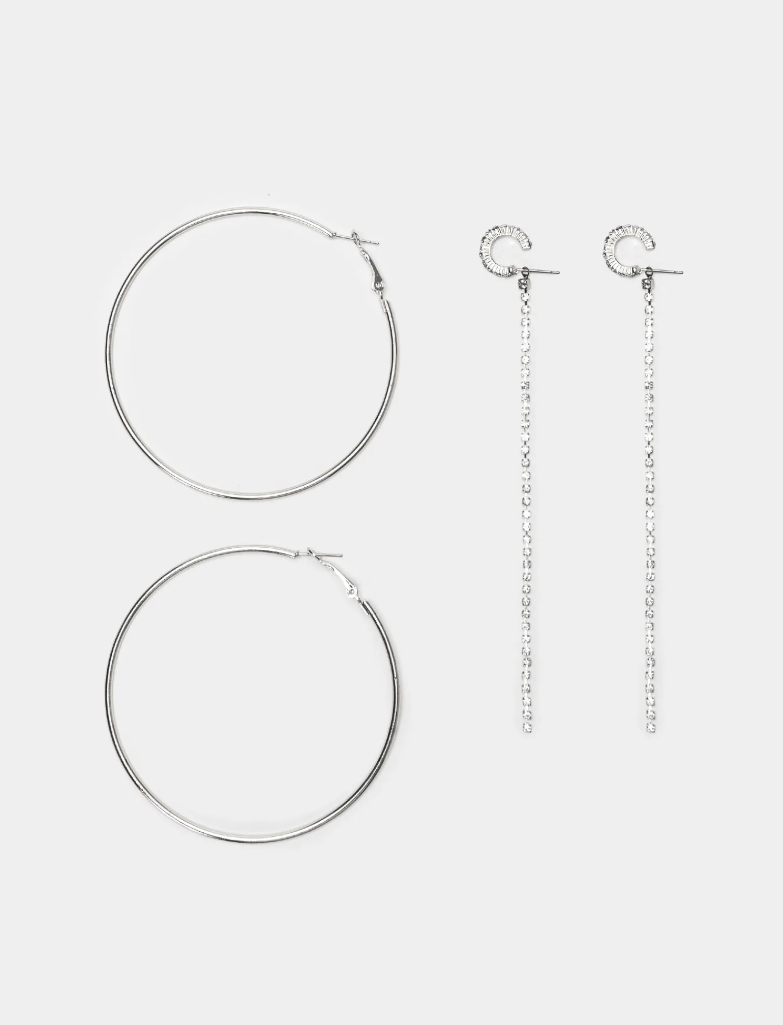 Donna Piazza Italia Donna | Bigiotteria<Orecchini da donna set 2 paia modello cerchi con strass -