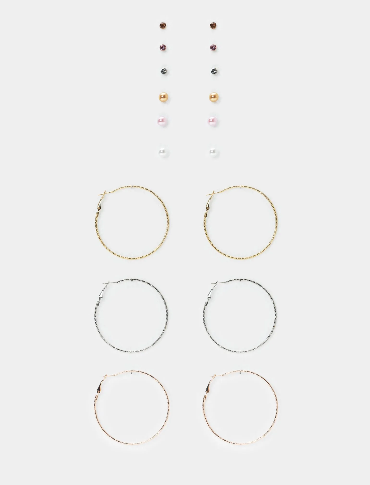 Donna Piazza Italia Donna | Bigiotteria<Orecchini da donna set 9 paia multicolor -