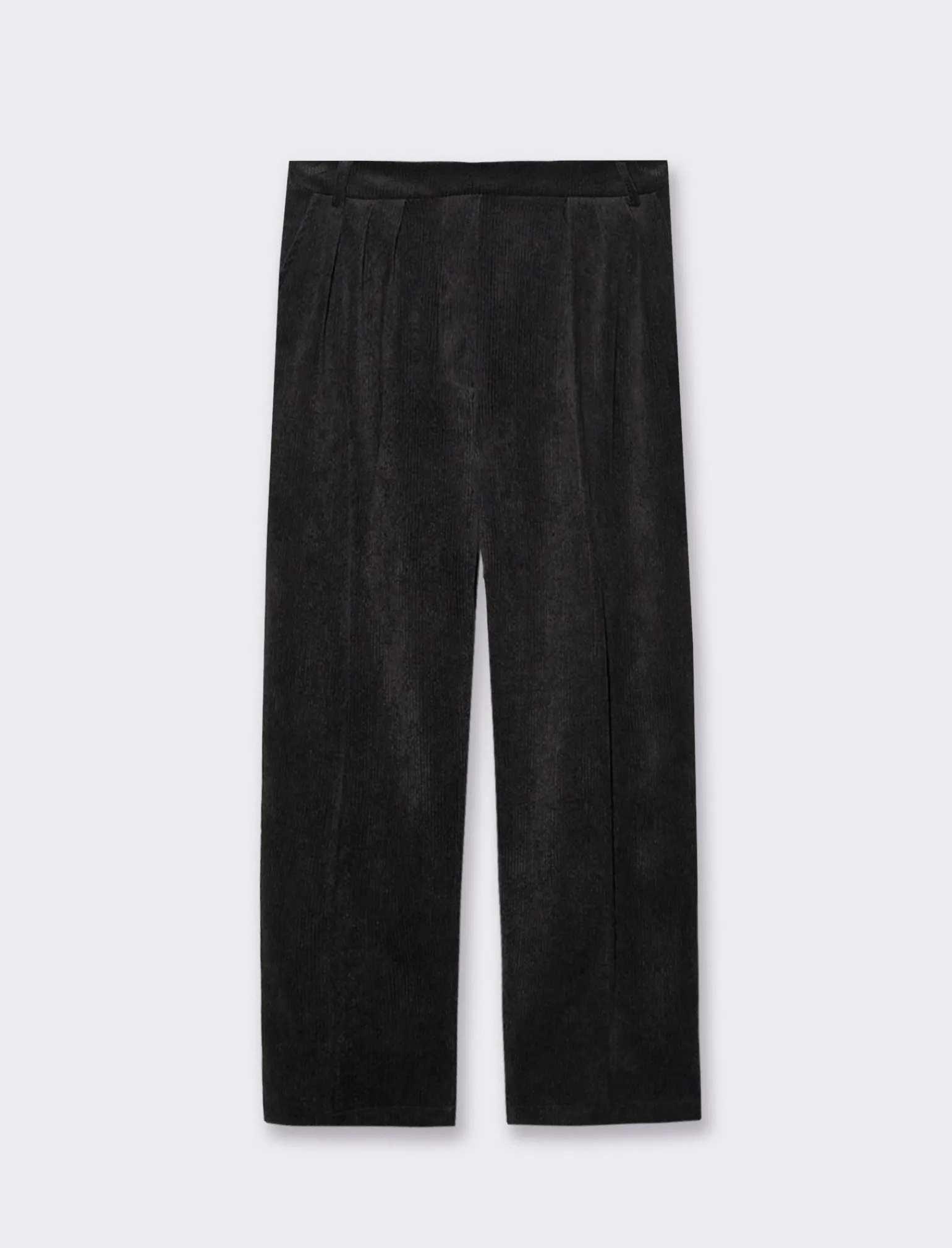 Donna Piazza Italia Pantaloni<Pantalone a coste con elastico in vita e tasche amerciane -