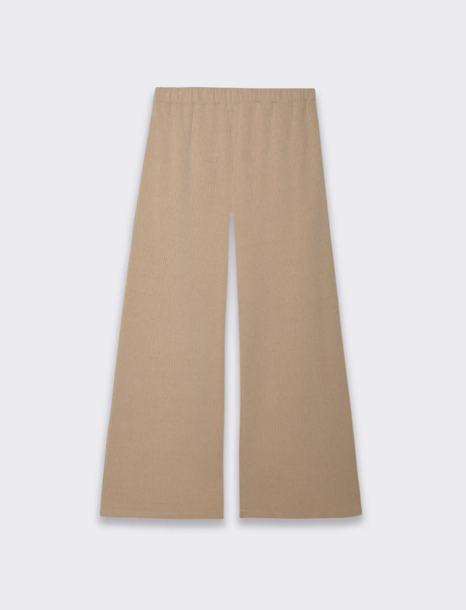 Donna Piazza Italia Donna | Pantaloni<Pantalone a coste in tessuto effetto velluto - panna