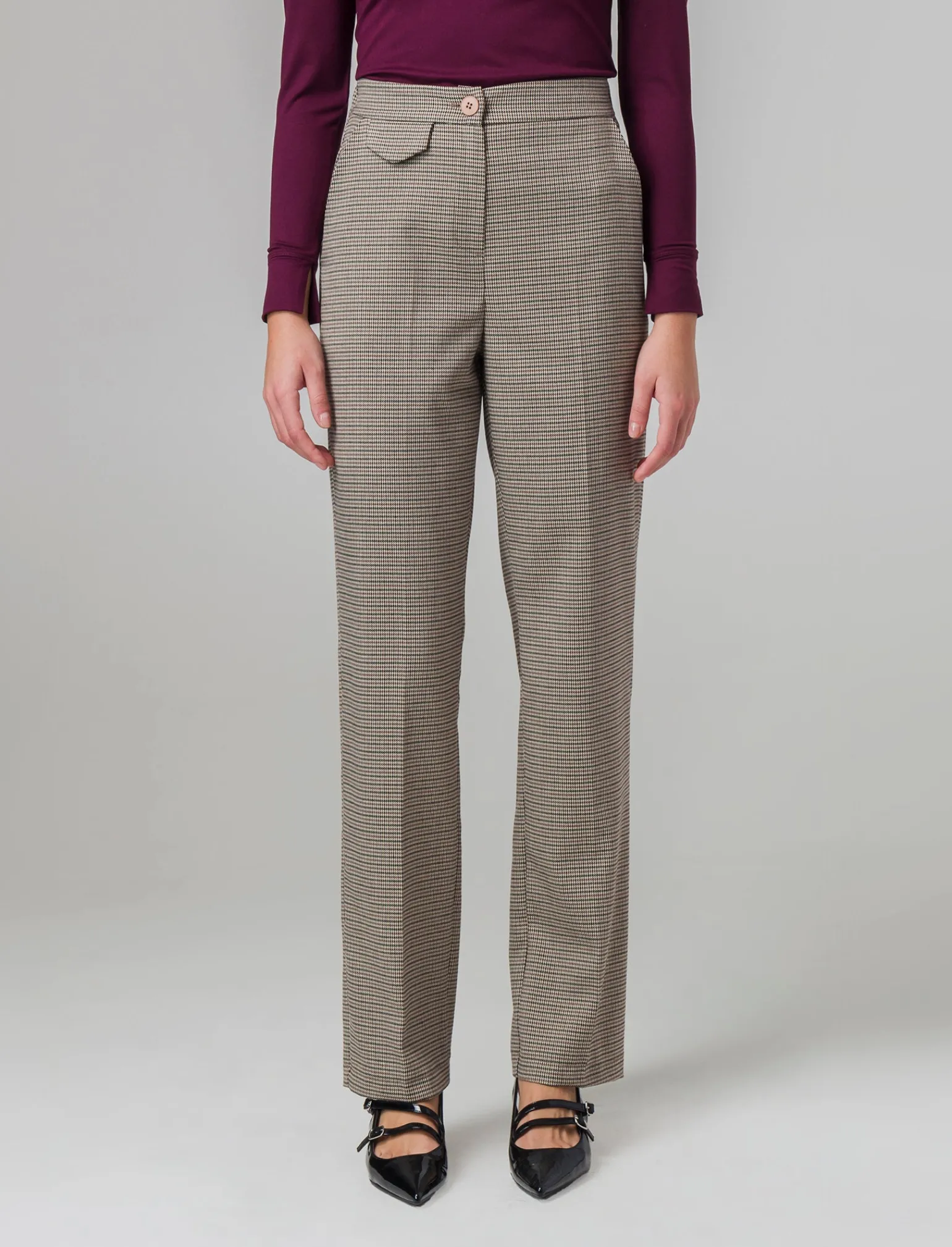 Donna Piazza Italia Donna | Pantaloni<Pantalone basico da donna con elastico in vita sul retro - tabacco