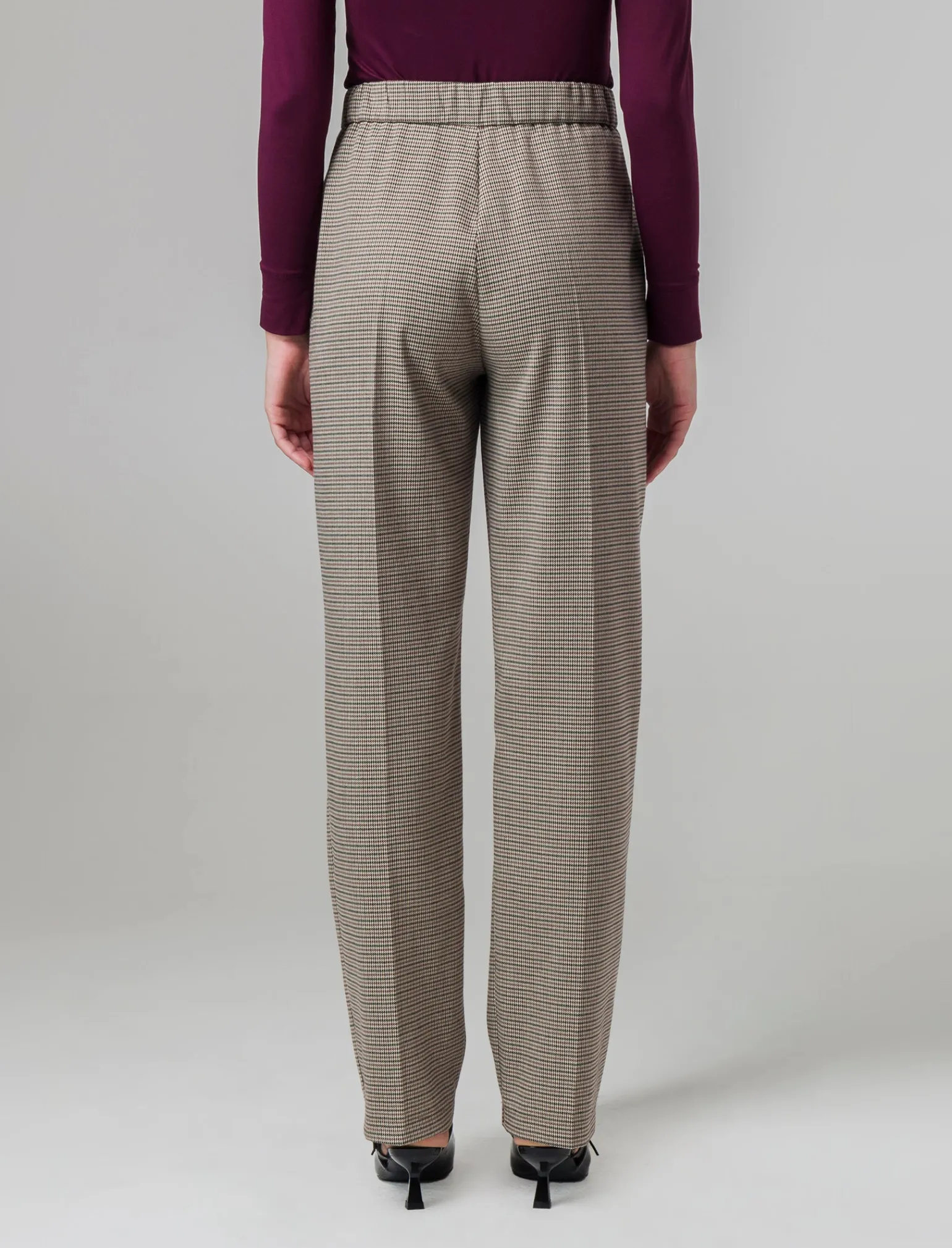 Donna Piazza Italia Donna | Pantaloni<Pantalone basico da donna con elastico in vita sul retro - tabacco