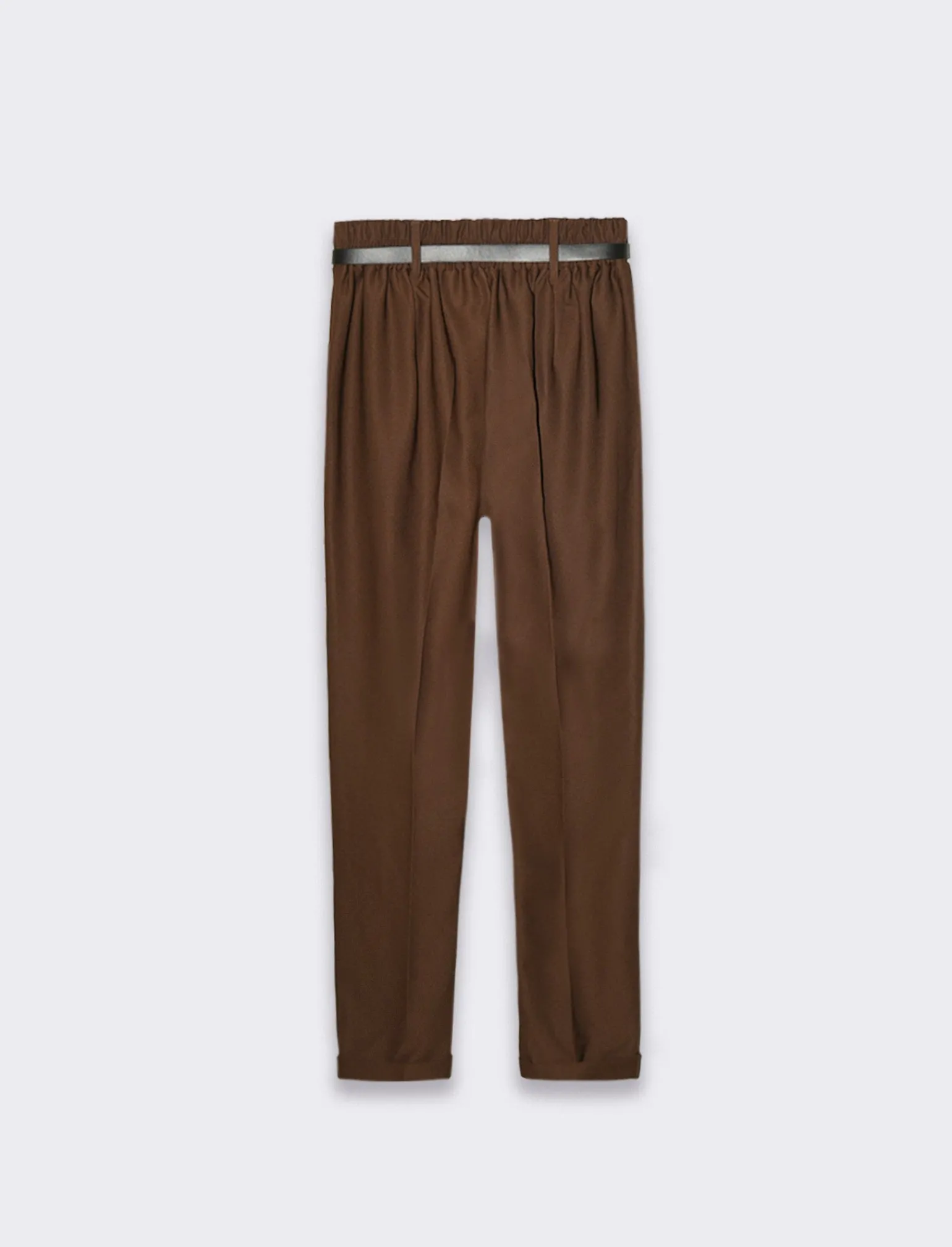 Donna Piazza Italia Donna | Pantaloni<Pantalone con cintura e tasche americane - Moro