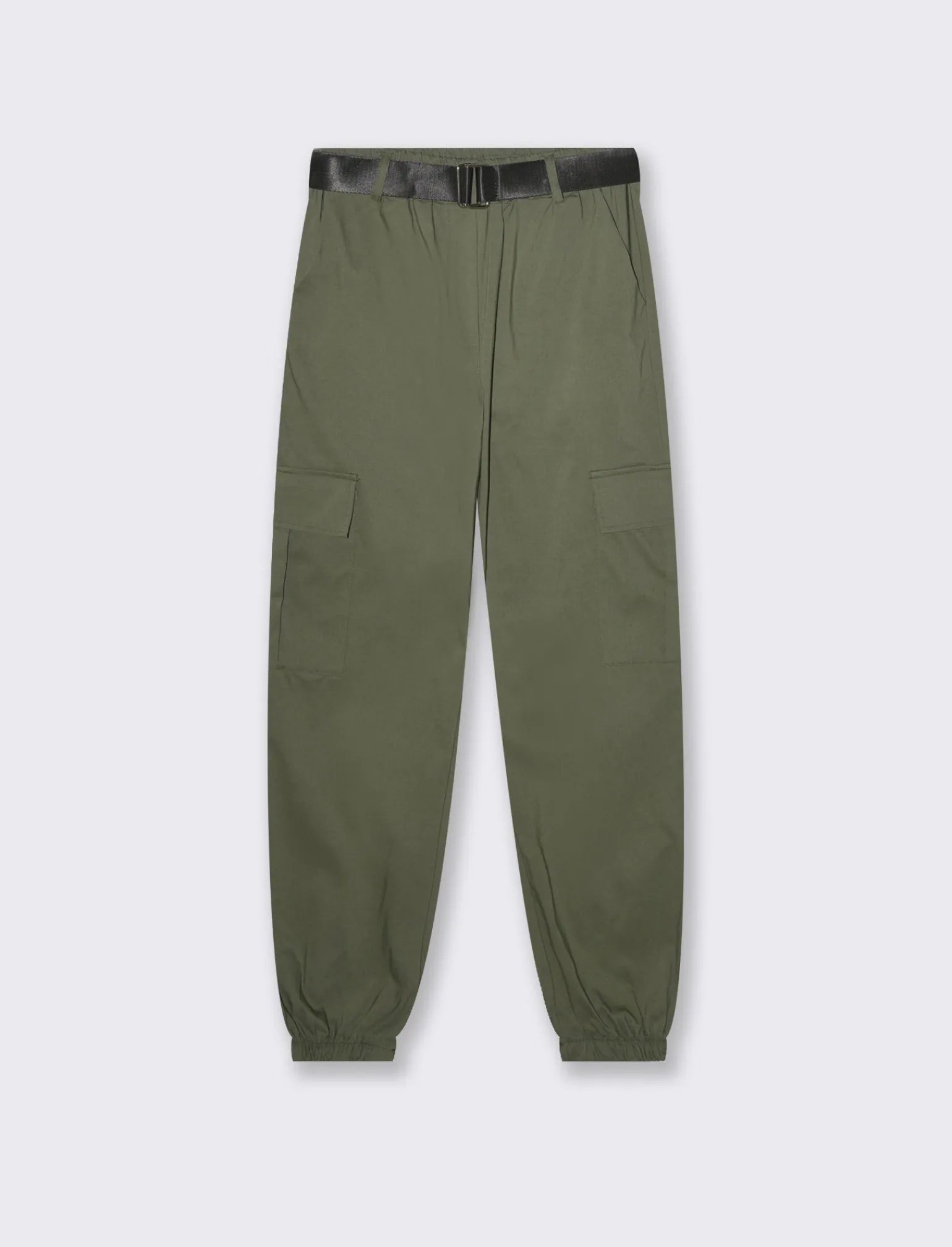 Donna Piazza Italia Donna | Pantaloni<Pantalone con cintura ed elasticon in vita modello cargo  - Ve.milit.