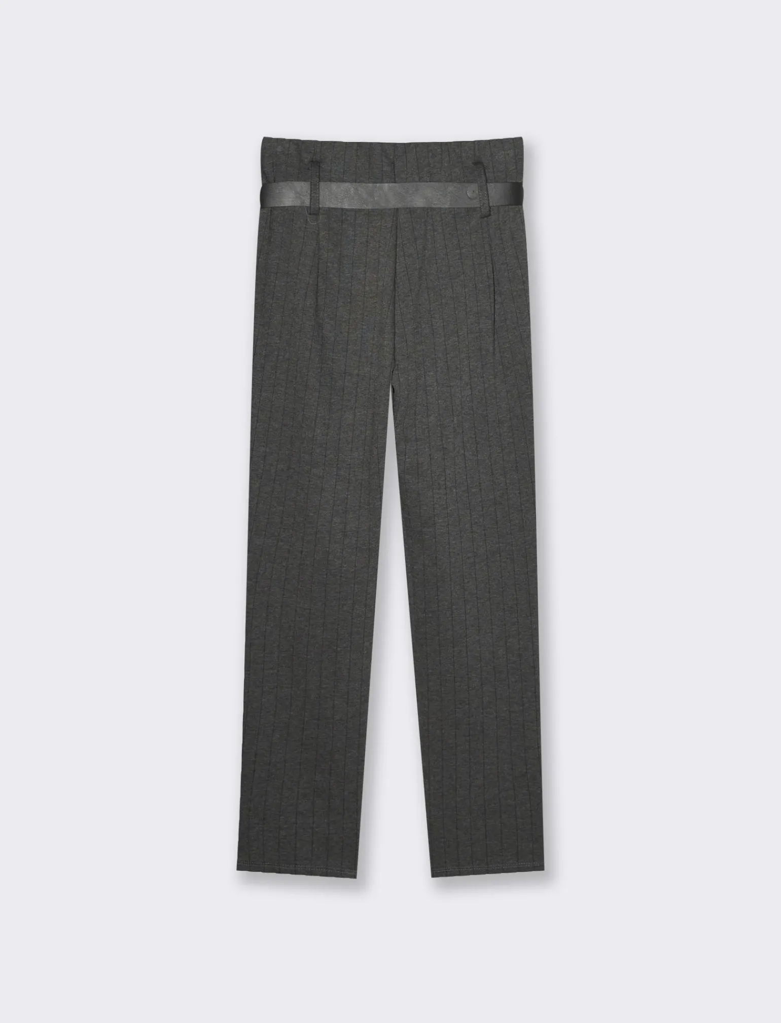 Donna Piazza Italia Donna | Pantaloni<Pantalone con elastico in vita e cintura tasche americane - Gessato