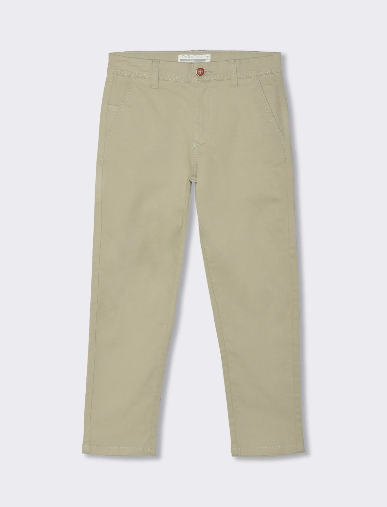 Bambino Piazza Italia Bambino | Pantaloni<Pantalone modello 5 tasche in misto cotone con elastico regolabile in vita -