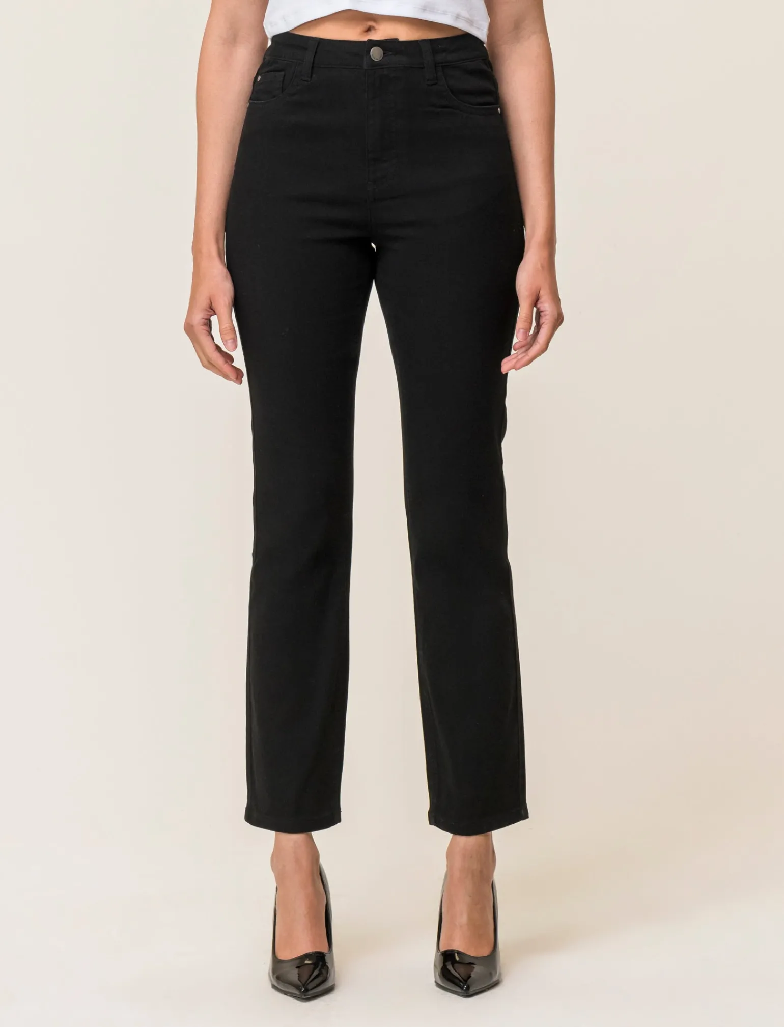 Donna Piazza Italia Donna | Jeans<Pantalone skinny cinque tasche high waist gamba dritta -