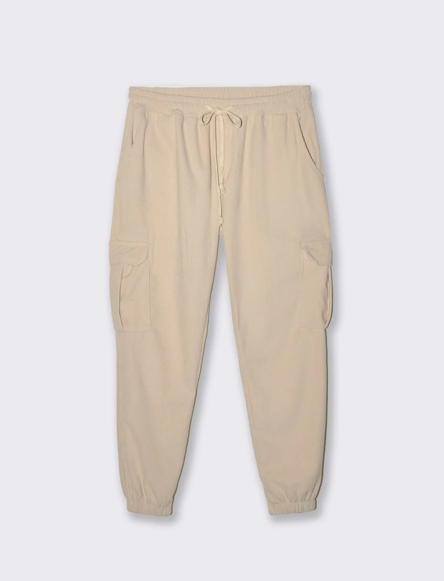 Uomo Piazza Italia Pantaloni<PANTALONI CARGO JOGGER IN VELLUTO - Beige