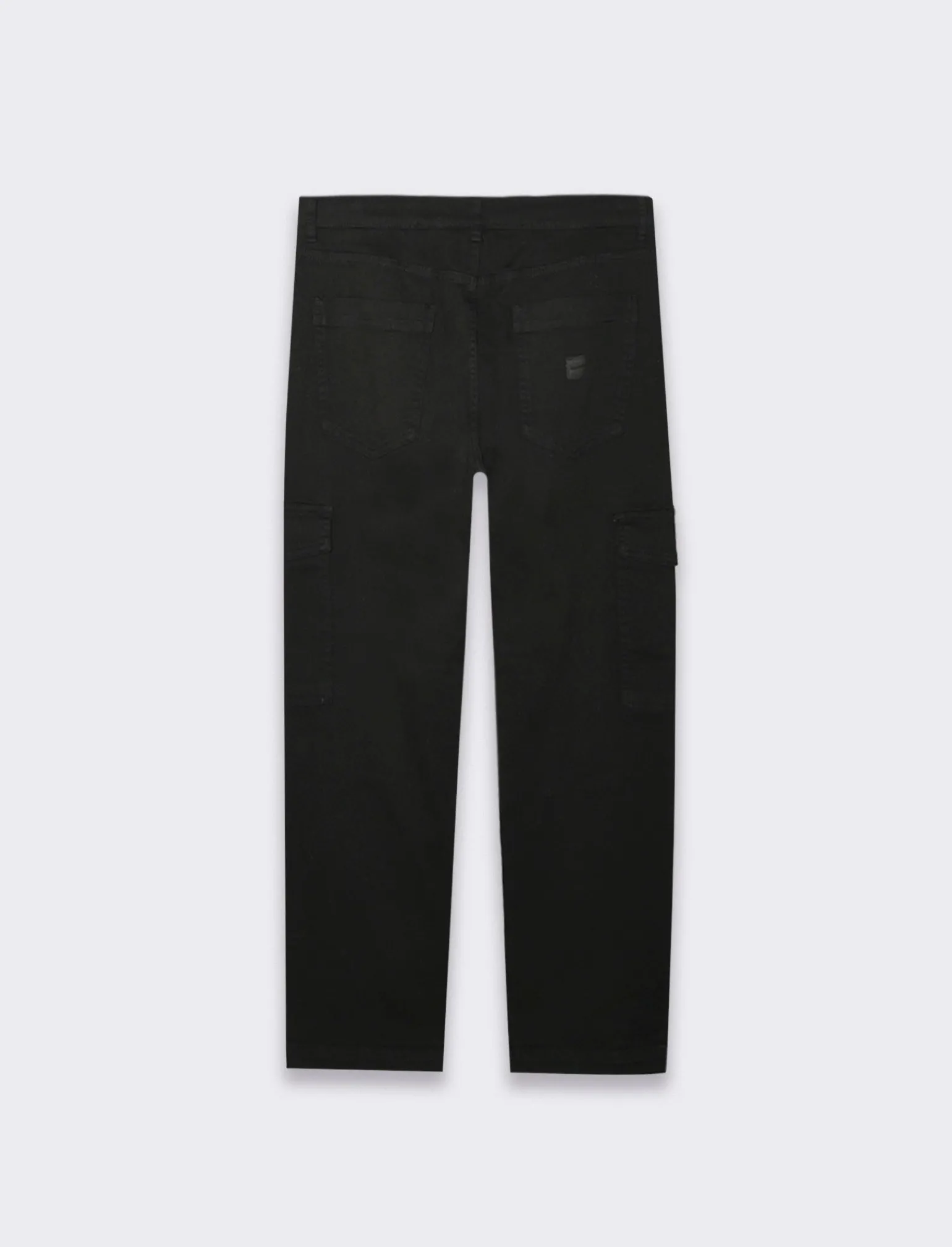 Uomo Piazza Italia Uomo | Pantaloni<Pantaloni cargo straight fit con tasche anteriori e a toppa posteriori - Nero