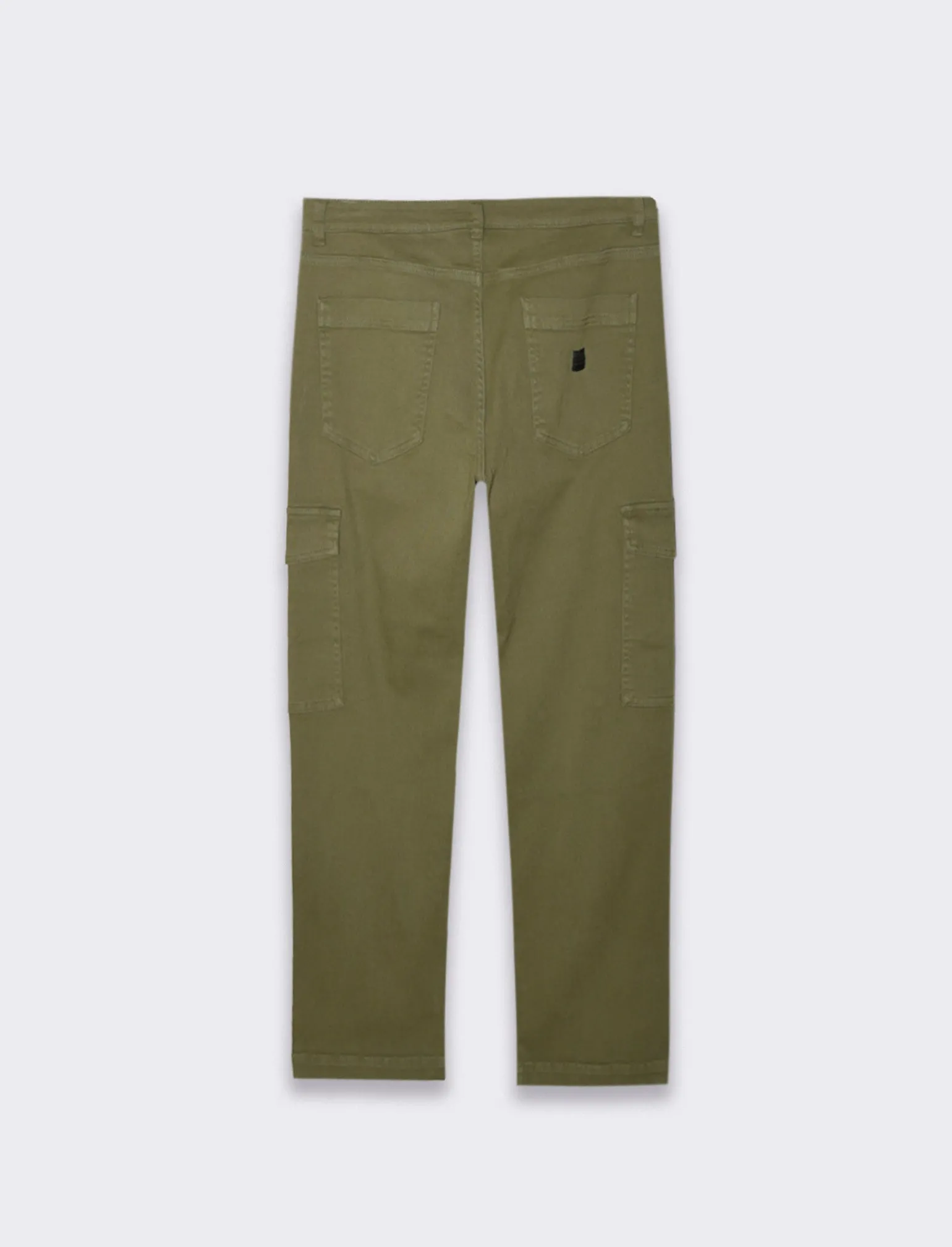 Uomo Piazza Italia Uomo | Pantaloni<Pantaloni cargo straight fit con tasche anteriori e a toppa posteriori - Verde militare
