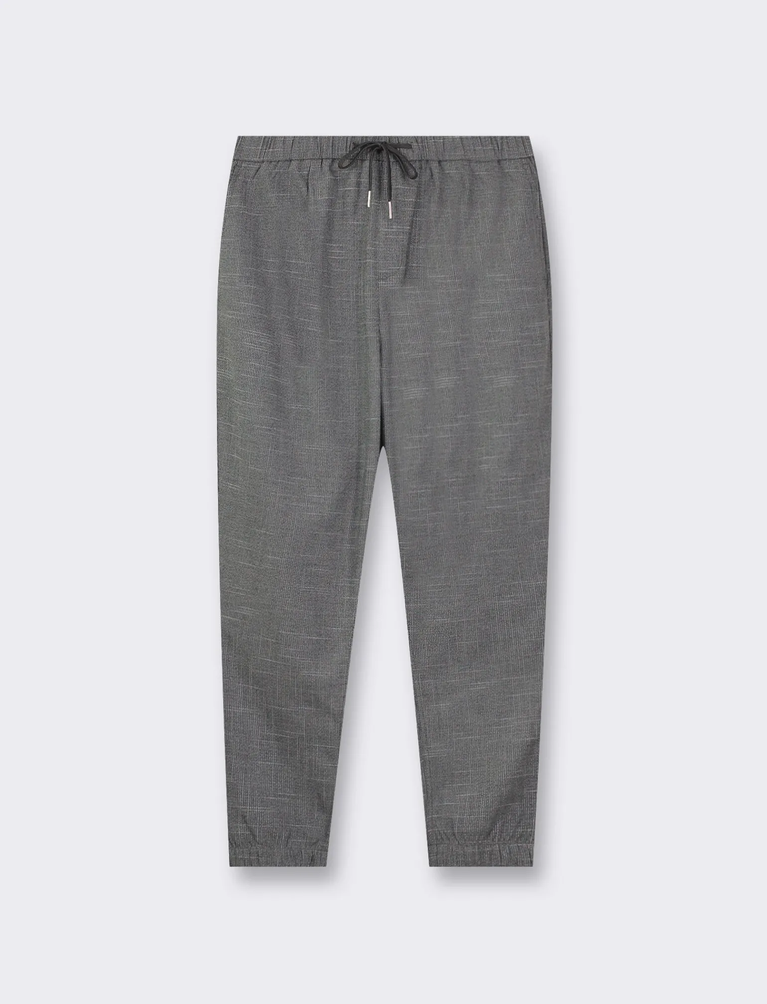 Uomo Piazza Italia Pantaloni<Pantaloni chino con vita elasticizzata regolabile con laccio e dettaglio di tasche a filetto posteri - Antracite melange