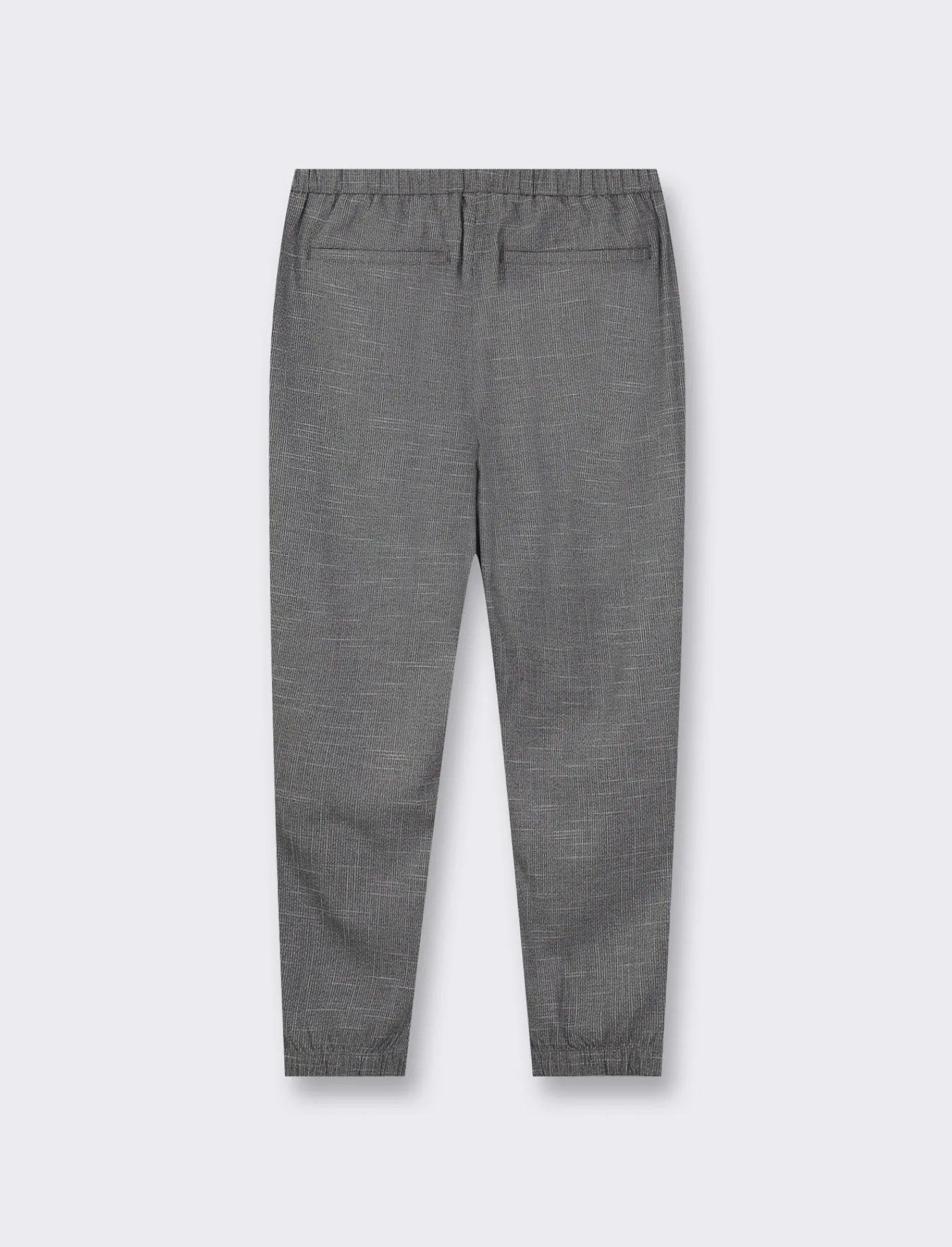 Uomo Piazza Italia Pantaloni<Pantaloni chino con vita elasticizzata regolabile con laccio e dettaglio di tasche a filetto posteri - Antracite melange