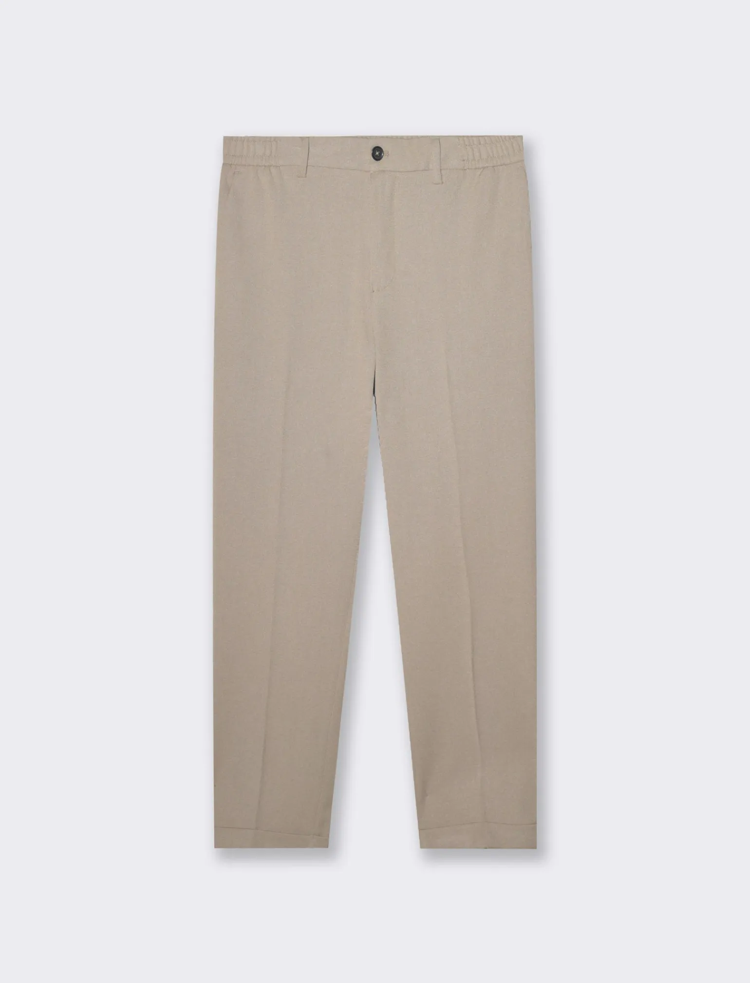 Uomo Piazza Italia Pantaloni<Pantaloni chino con vita semi elasticizzata con tessuto strutturato - tortora