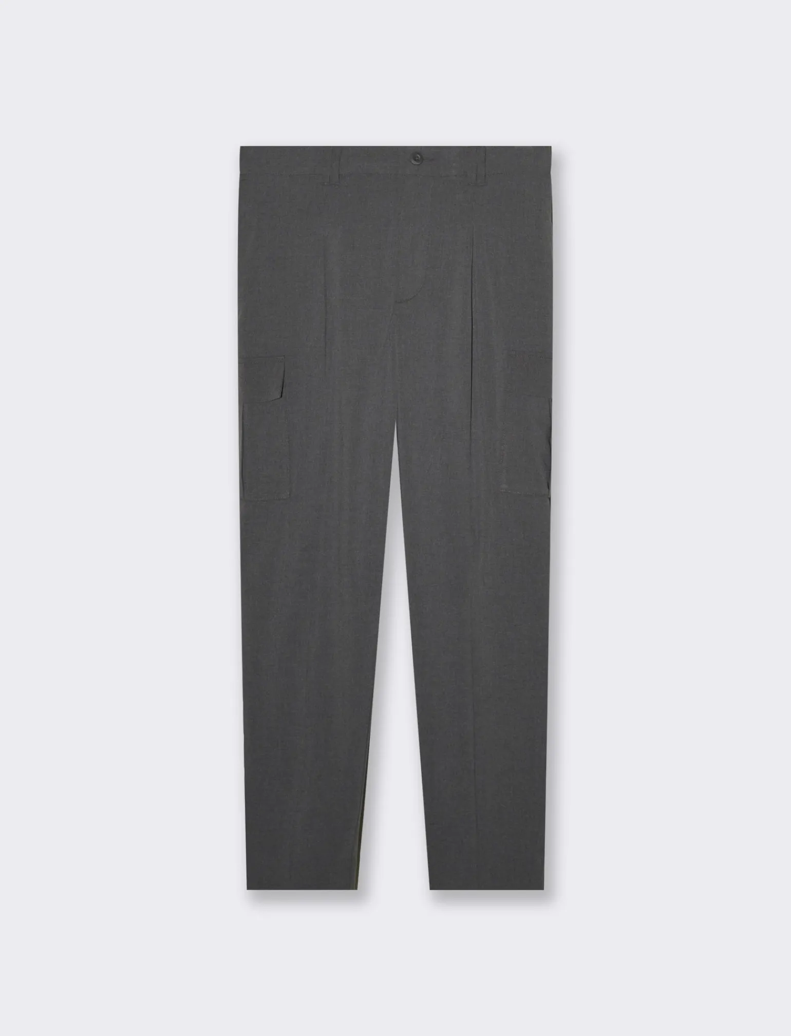 Uomo Piazza Italia Uomo | Pantaloni<Pantaloni chino con vita semi elasticizzatacon pinces sul davanti - Antracite melange