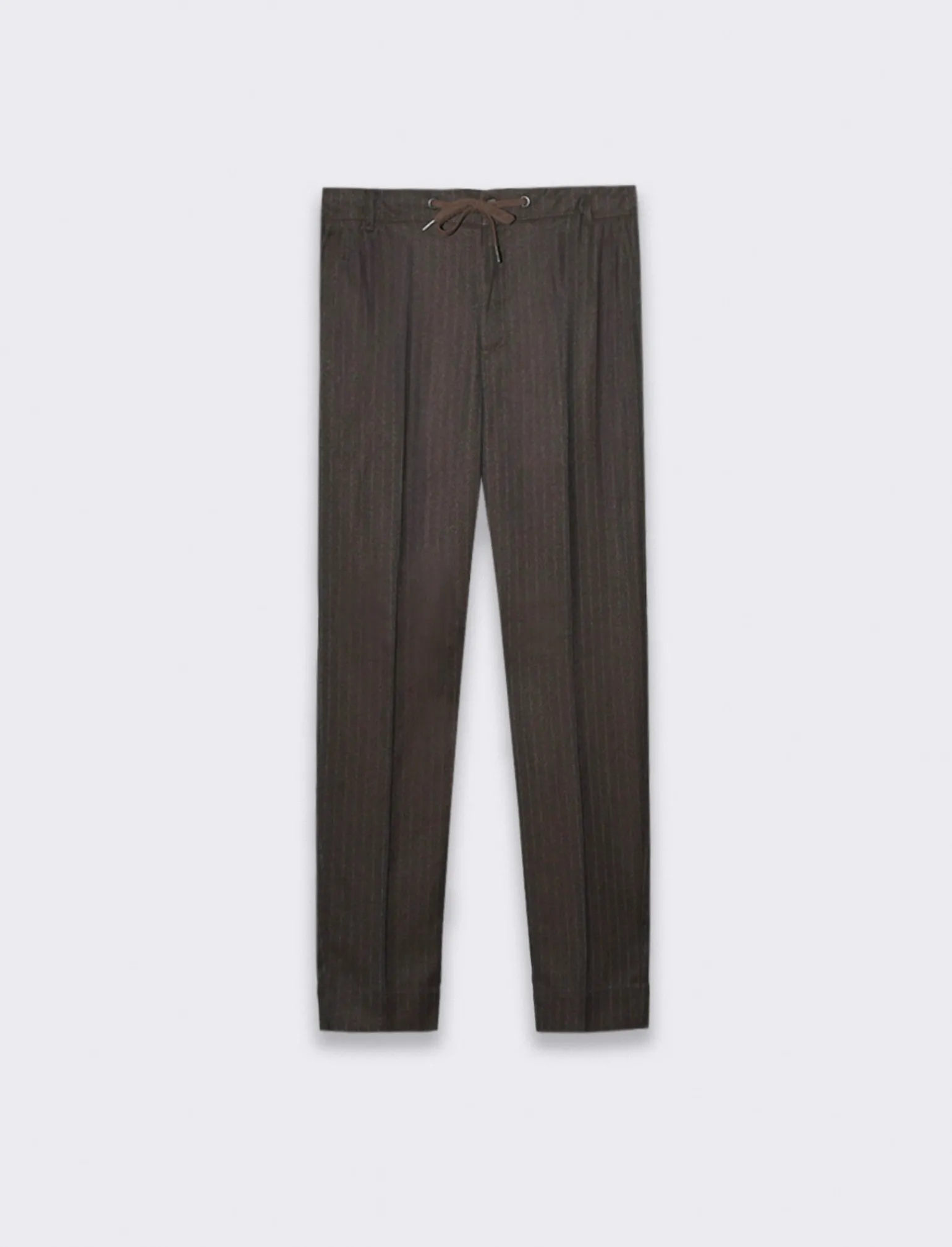 Uomo Piazza Italia Uomo | Pantaloni<Pantaloni chino jogger fantasia a righe, regular fit - Moro