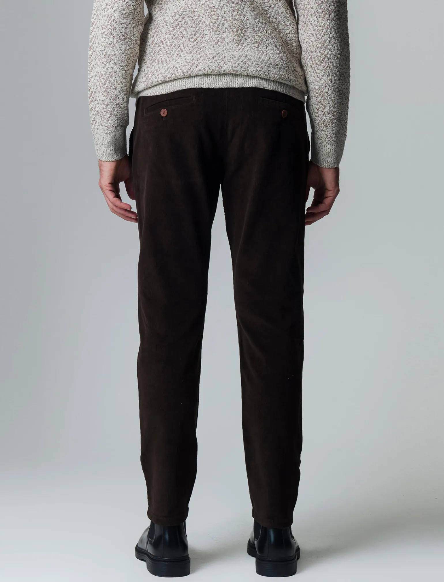 Uomo Piazza Italia Pantaloni<Pantaloni chino jogger in velluto slim fit vita elasticizzata con laccio interno - kaki