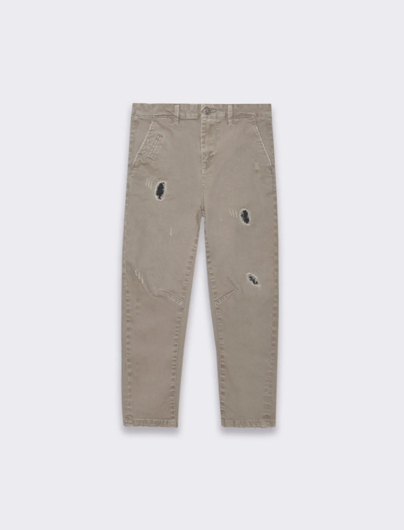 Bambino Piazza Italia Bambino | Pantaloni<Pantaloni da bambino vestibilità regolare tinta a freddo con abrasioni sul davanti -