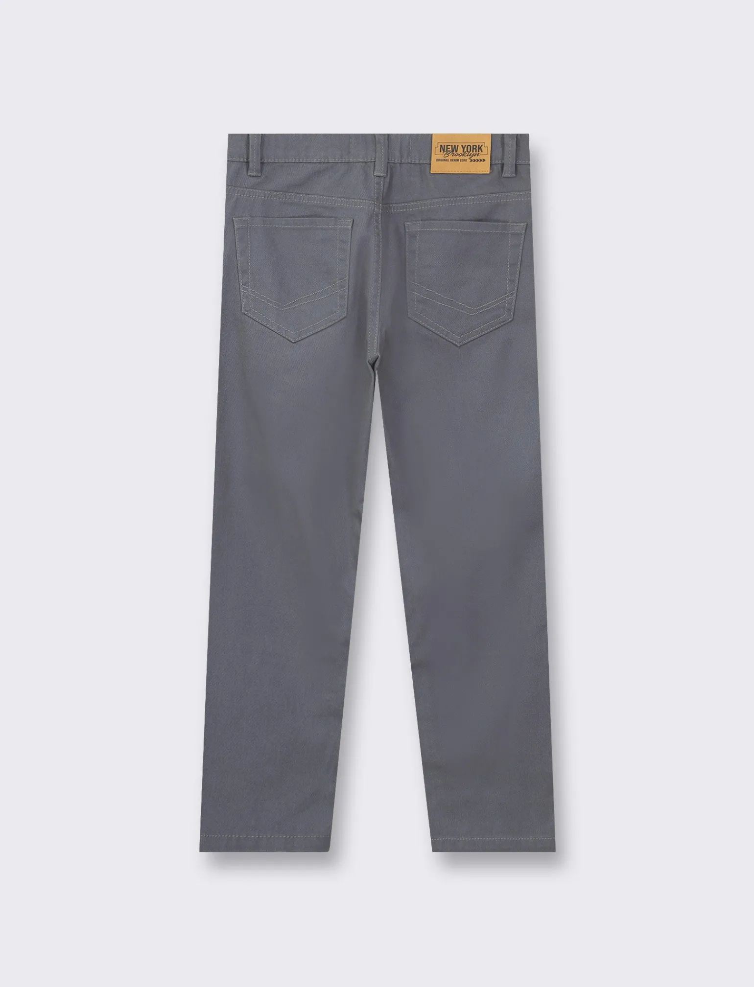 Bambino Piazza Italia Bambino | Pantaloni<Pantaloni in cotone elastico in 5 tasche, con patch posteriore, disponibile in 4 varianti colore - cenere