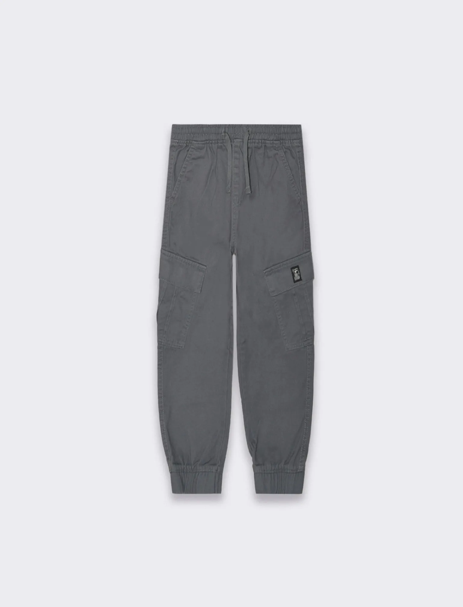 Bambino Piazza Italia Bambino | Pantaloni<Pantaloni in cotone linea jogger con culisse ed elastico a fondo gamba - cenere