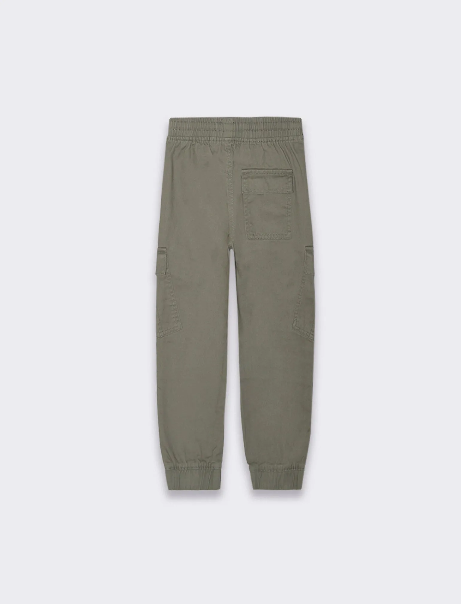 Bambino Piazza Italia Bambino | Pantaloni<Pantaloni in cotone linea jogger con culisse ed elastico a fondo gamba - militare