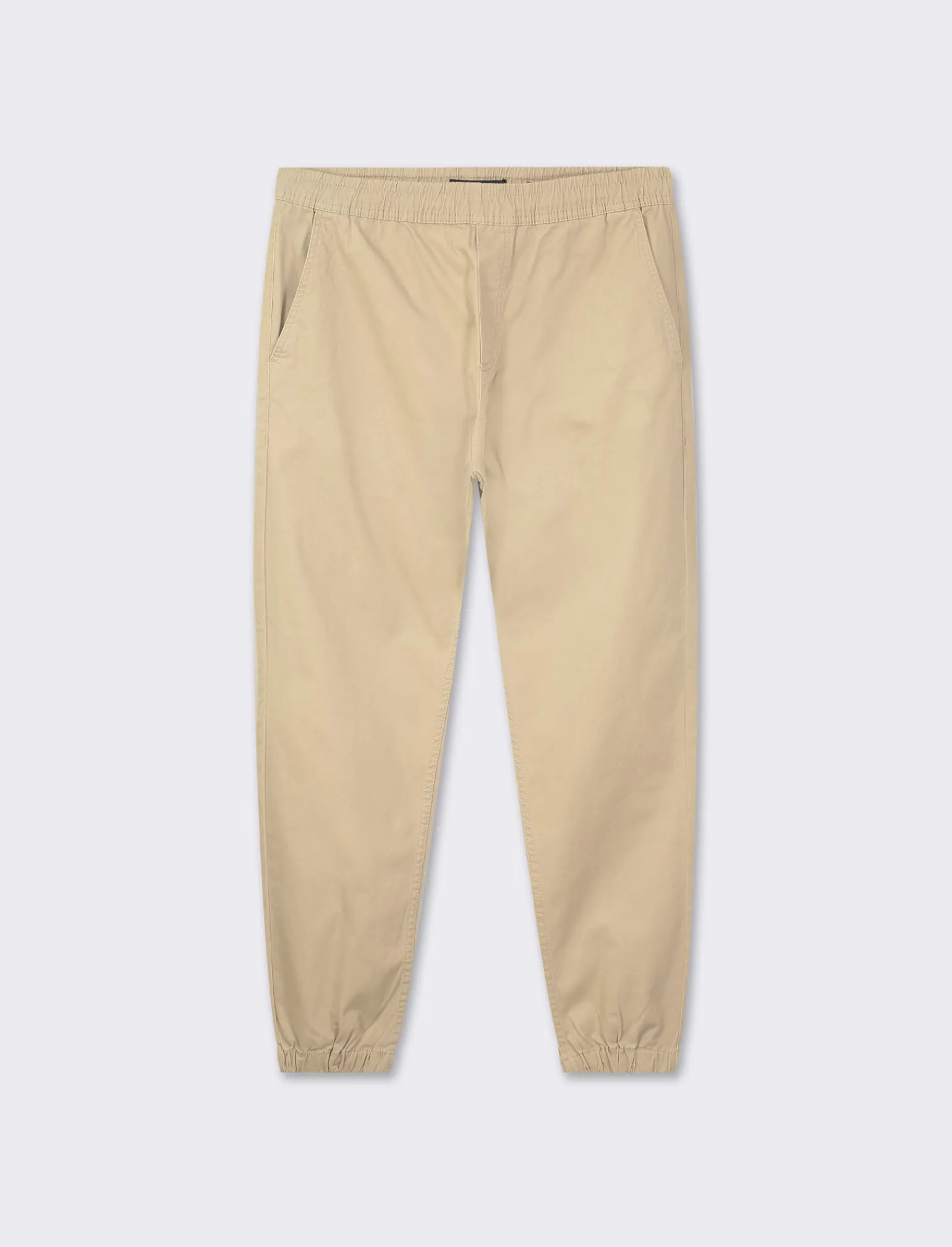 Uomo Piazza Italia Uomo | Pantaloni<Pantaloni in twill con vita elasticizzata regolabile con laccio. Tasche anteriori e dettaglio di tas -