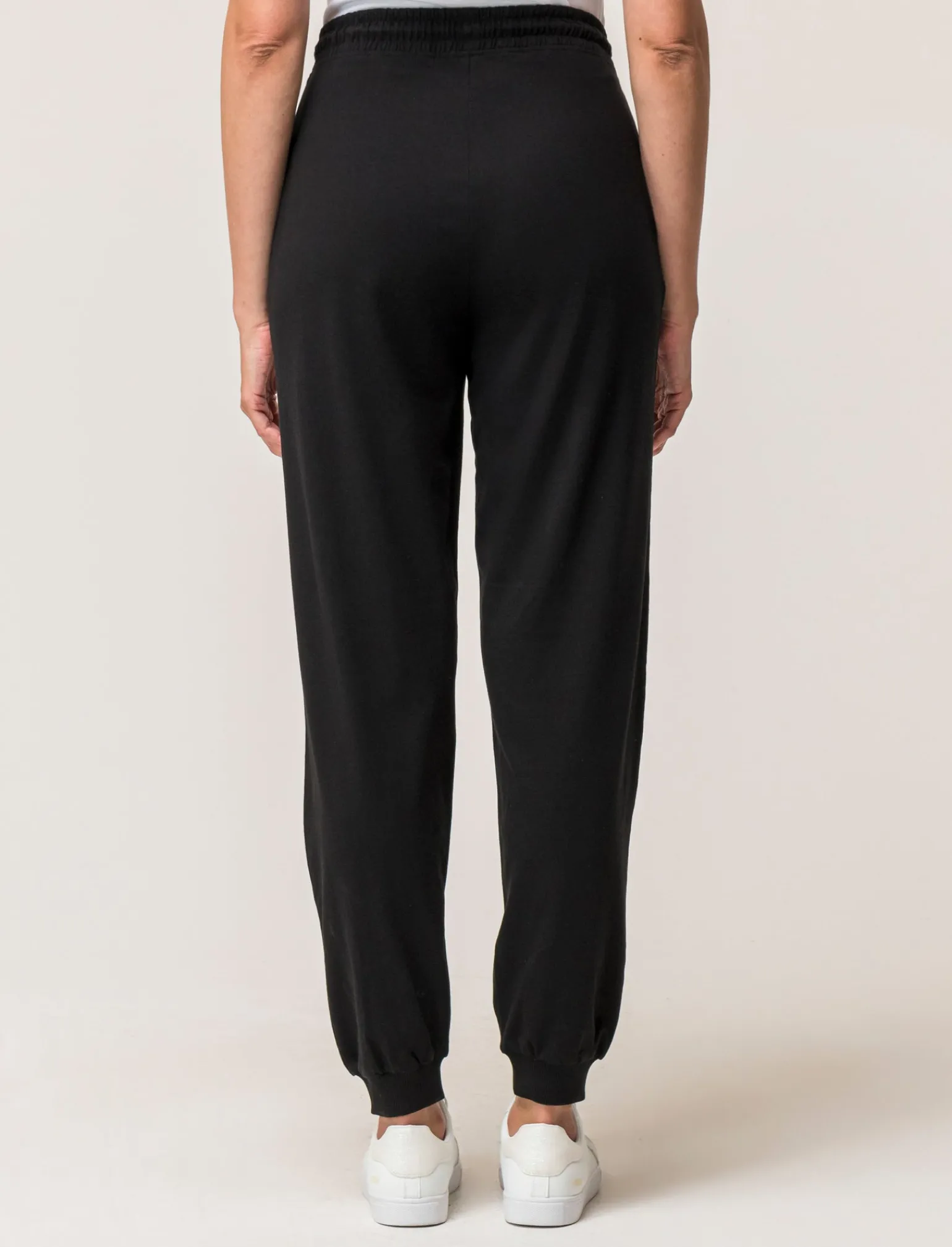 Donna Piazza Italia Donna | Pantaloni<Pantaloni jogger in jersey di cotone conlaccetto in vita -