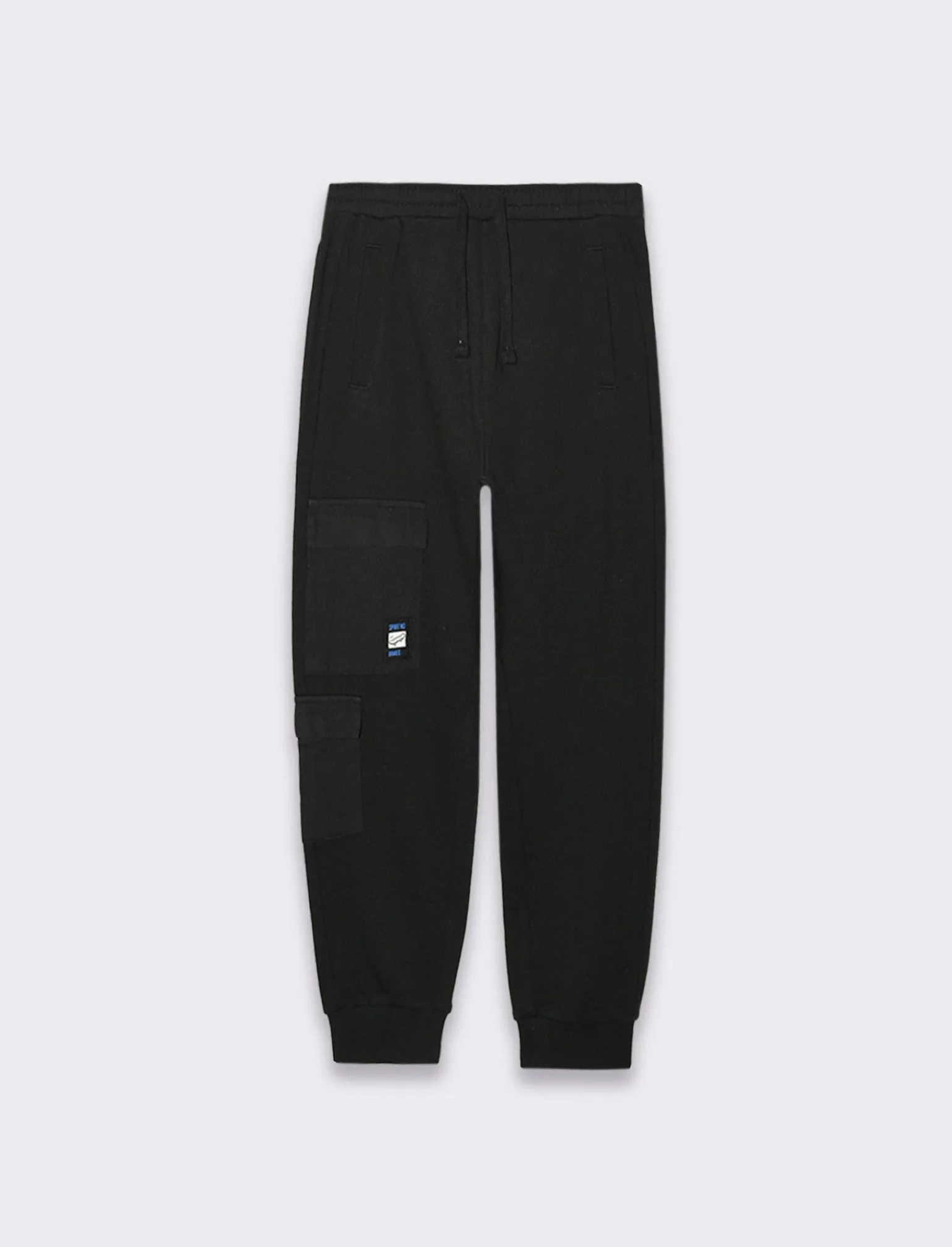 Bambino Piazza Italia Bambino | Leggings E Jogger<Pantaloni jogger in piquet garzato con tasche applicate laterali e patch -
