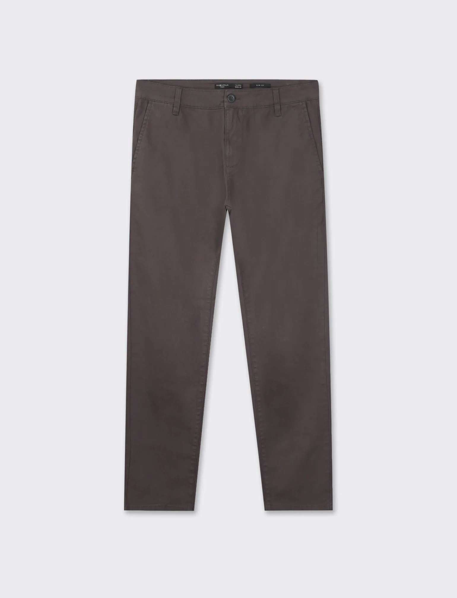 Uomo Piazza Italia Pantaloni<Pantaloni slim fit, modello chino in tessuto twill cotone elasticizzato, effetto leggermente slavato - antracite