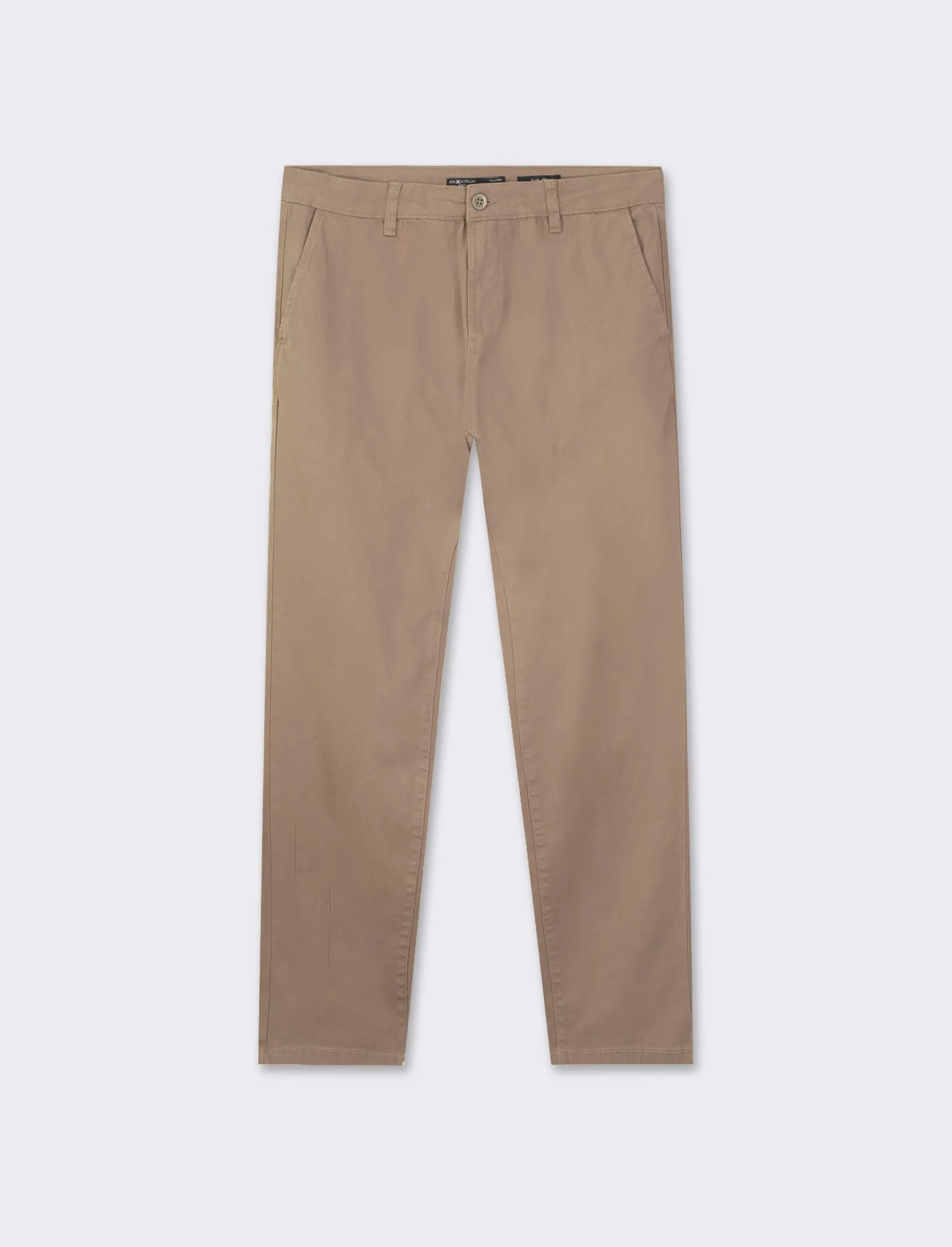 Uomo Piazza Italia Pantaloni<Pantaloni slim fit, modello chino in tessuto twill cotone elasticizzato, effetto leggermente slavato - kaki