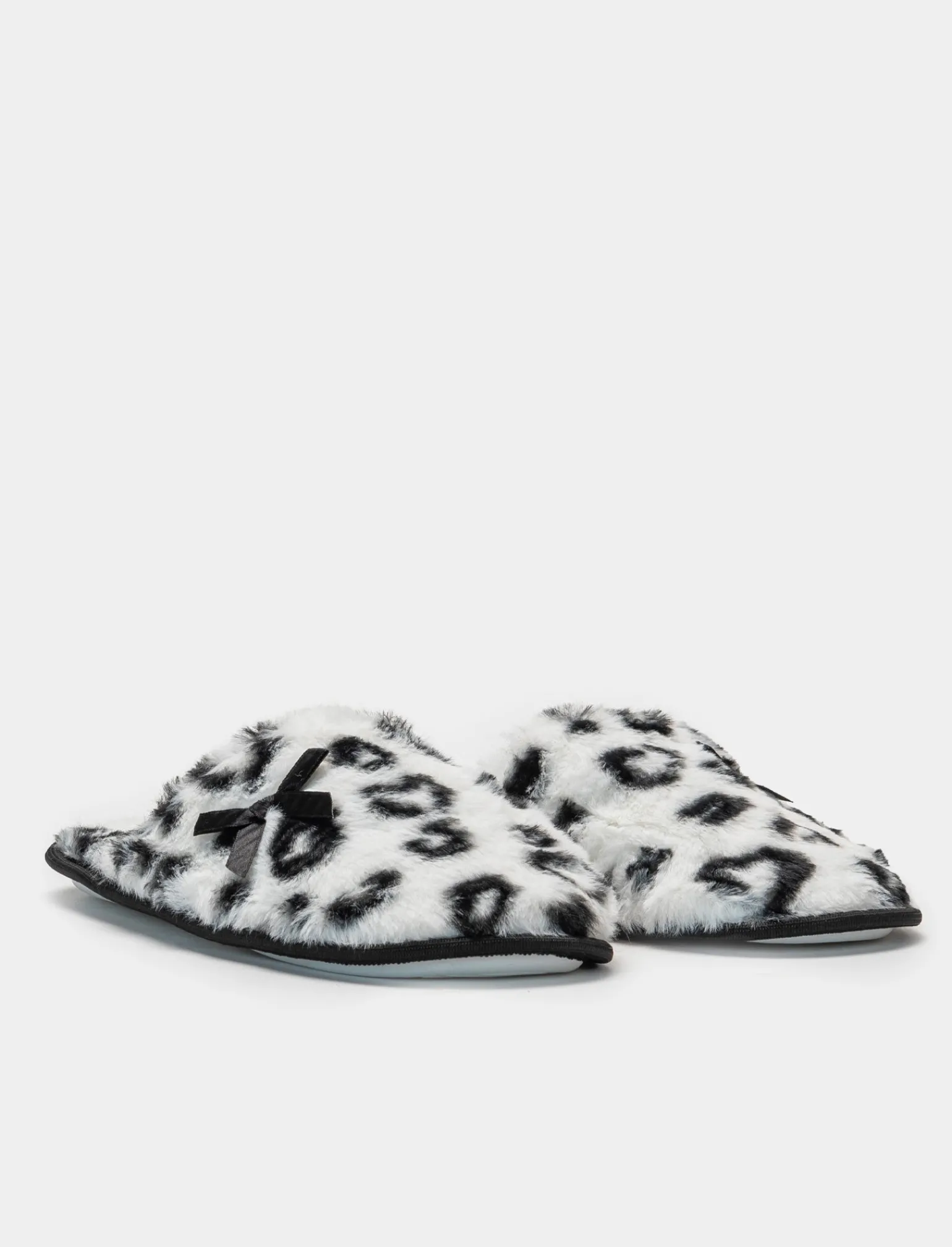 Donna Piazza Italia Pantofole<Pantofola in tessuto furry con effetto maculato -