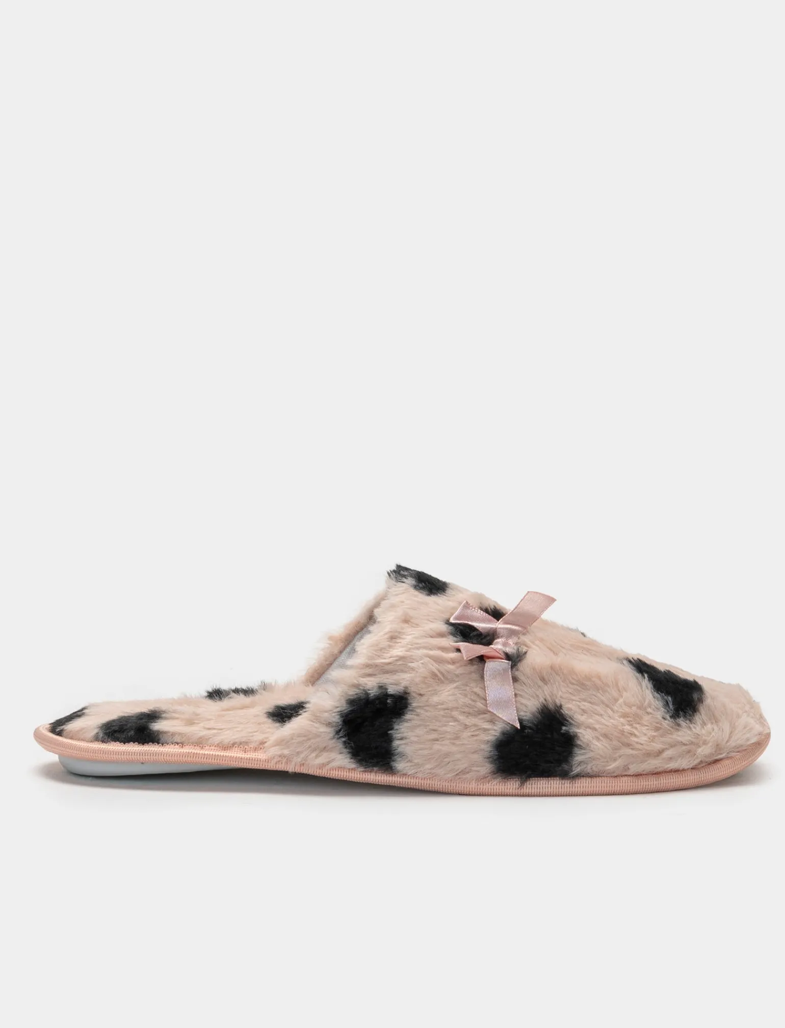 Donna Piazza Italia Pantofole<Pantofola in tessuto furry con effetto maculato -