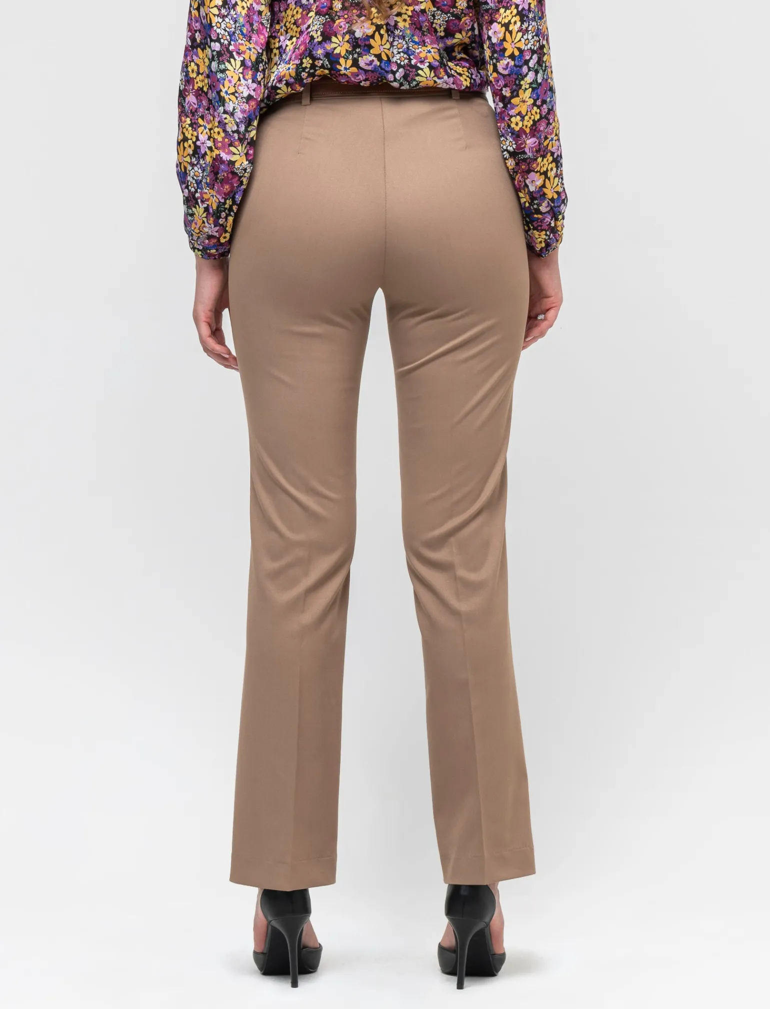 Donna Piazza Italia Donna | Pantaloni<Patalone taglio formale vestibilità straight con cointura - Cammello