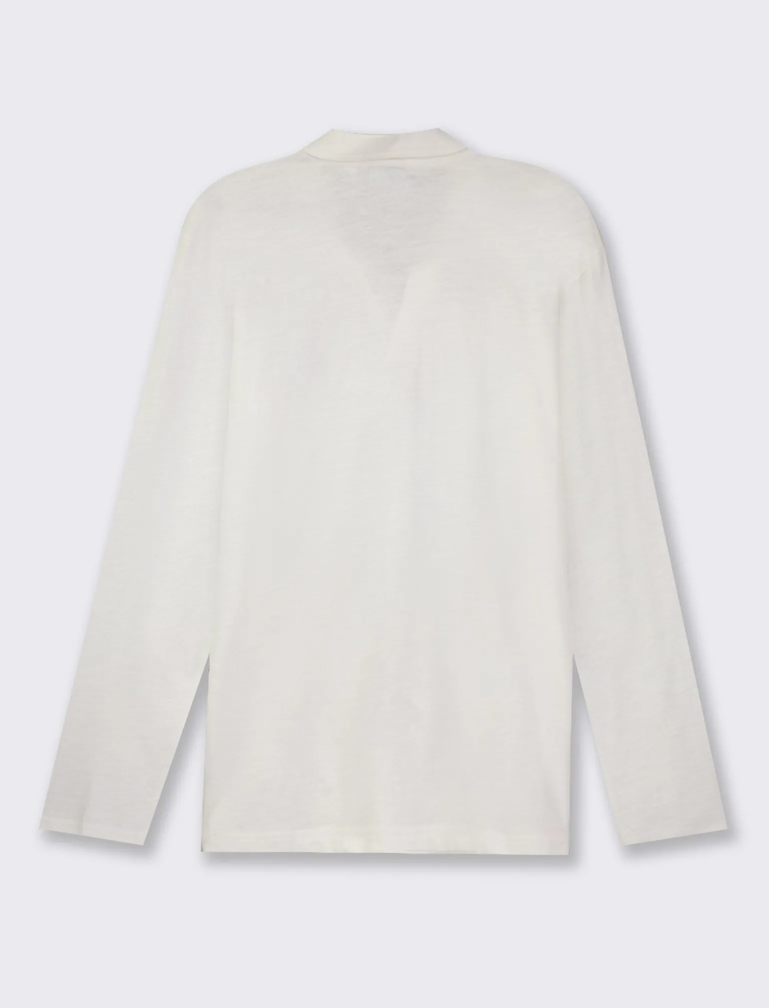 Uomo Piazza Italia Uomo | Polo E T-Shirt<Polo derby con colletto classico a rever in puro cotone slub a maniche lunghe -