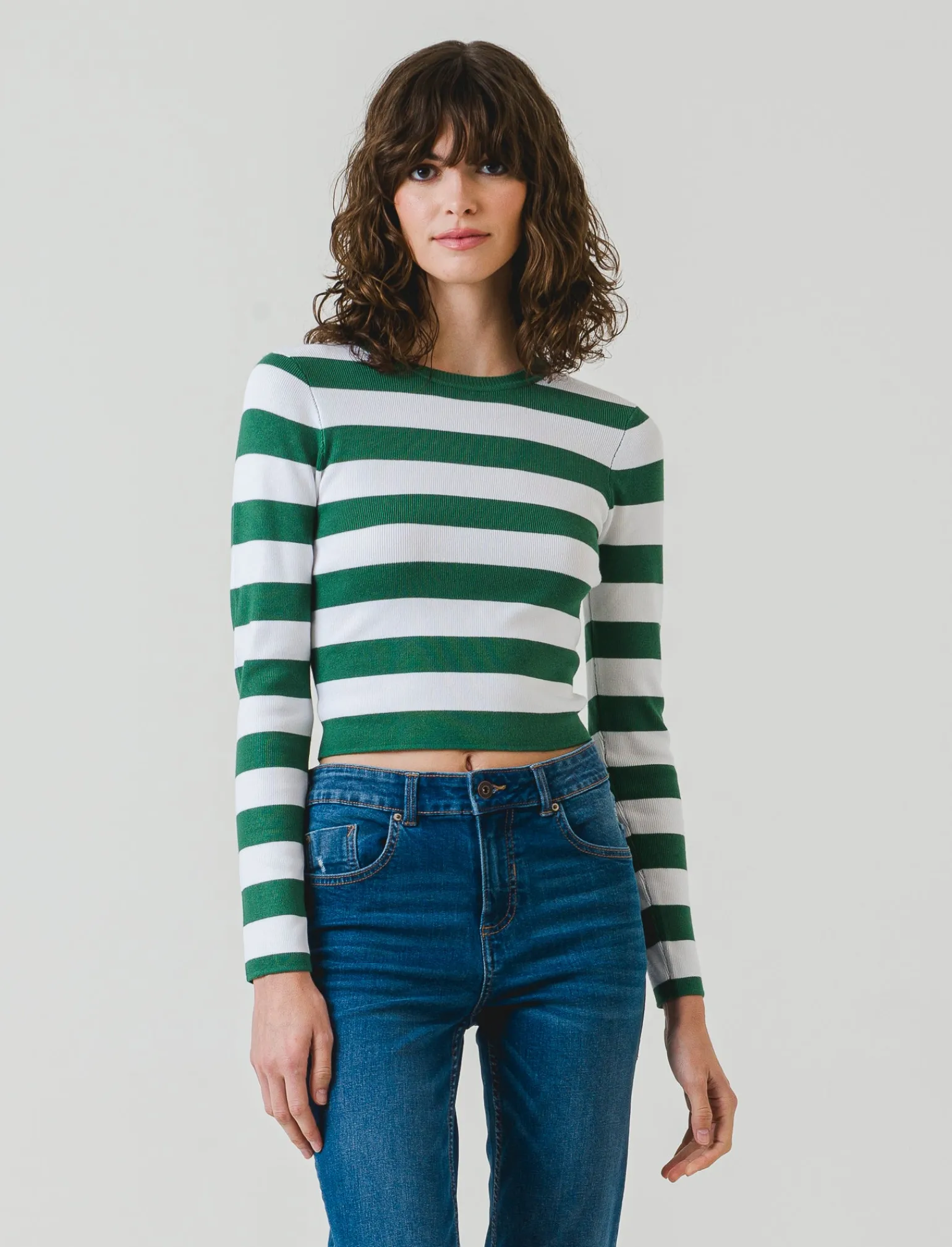 Donna Piazza Italia Donna<Pullover cropped slim fit - -bianco