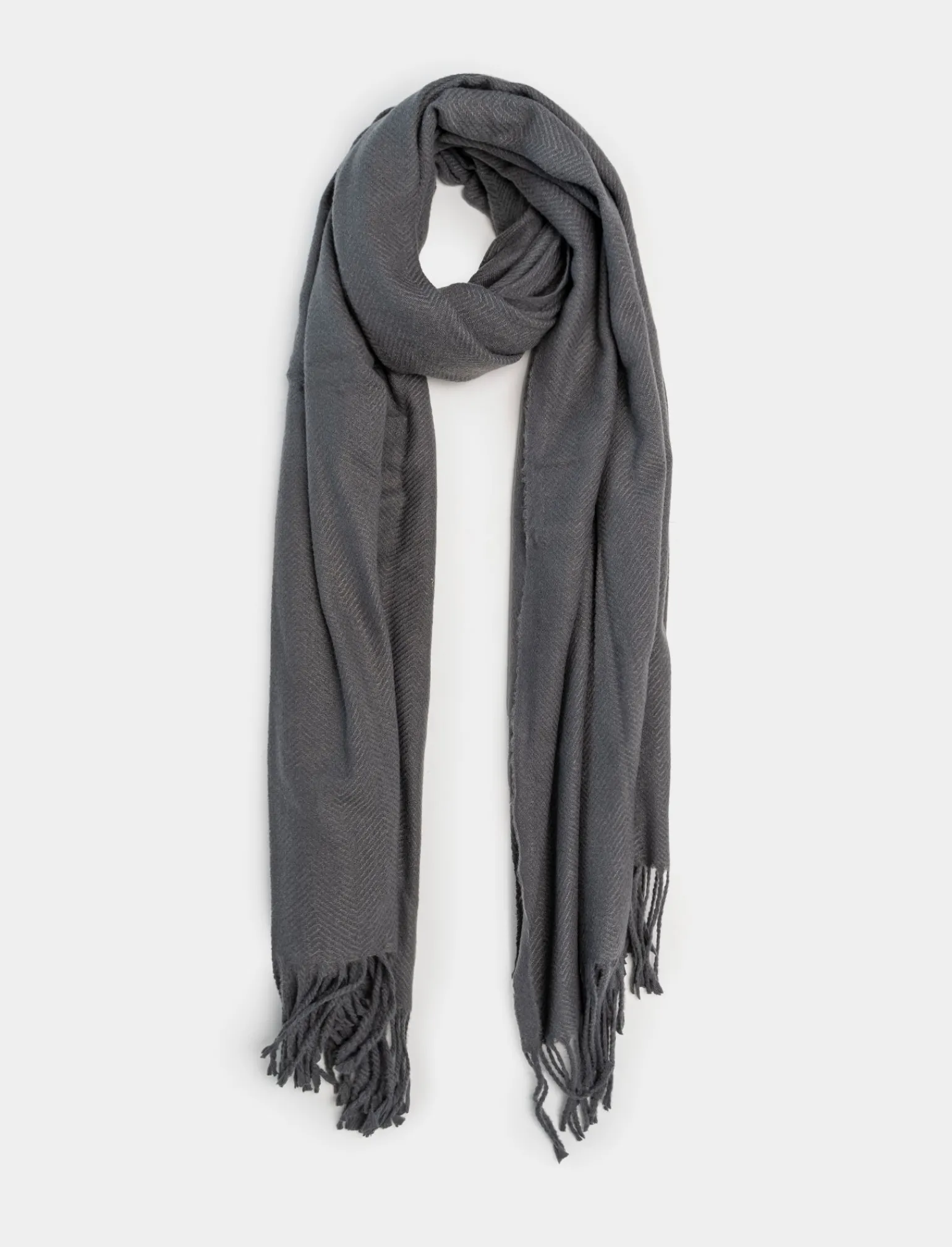 Donna Piazza Italia Foulard E Sciarpe<Sciarpa da donna in tinta unita con frange -
