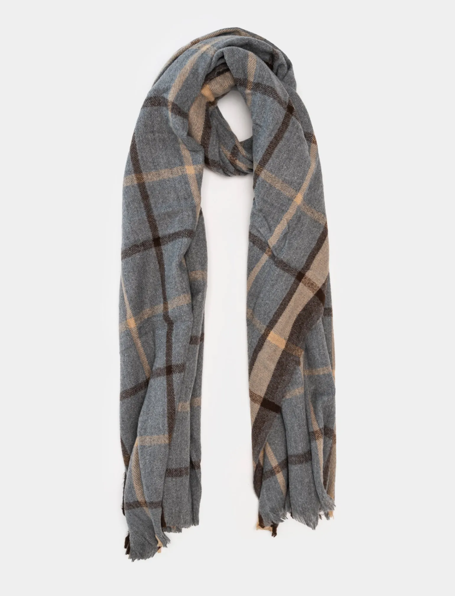 Uomo Piazza Italia Foulard E Sciarpe<Sciarpa da uomo a quadri con frange -
