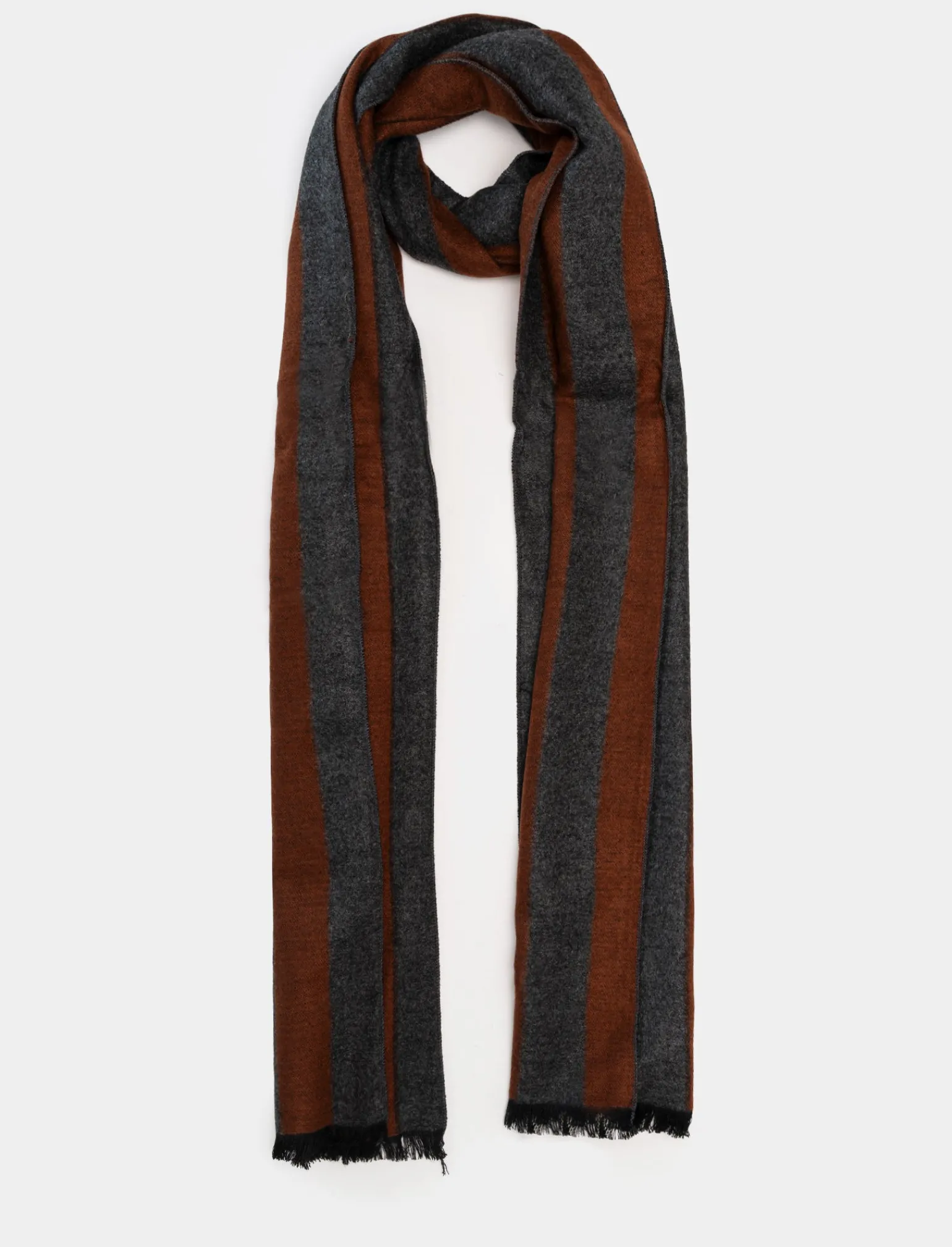 Uomo Piazza Italia Foulard E Sciarpe<Sciarpada uomo con viscosa a righe - coccio