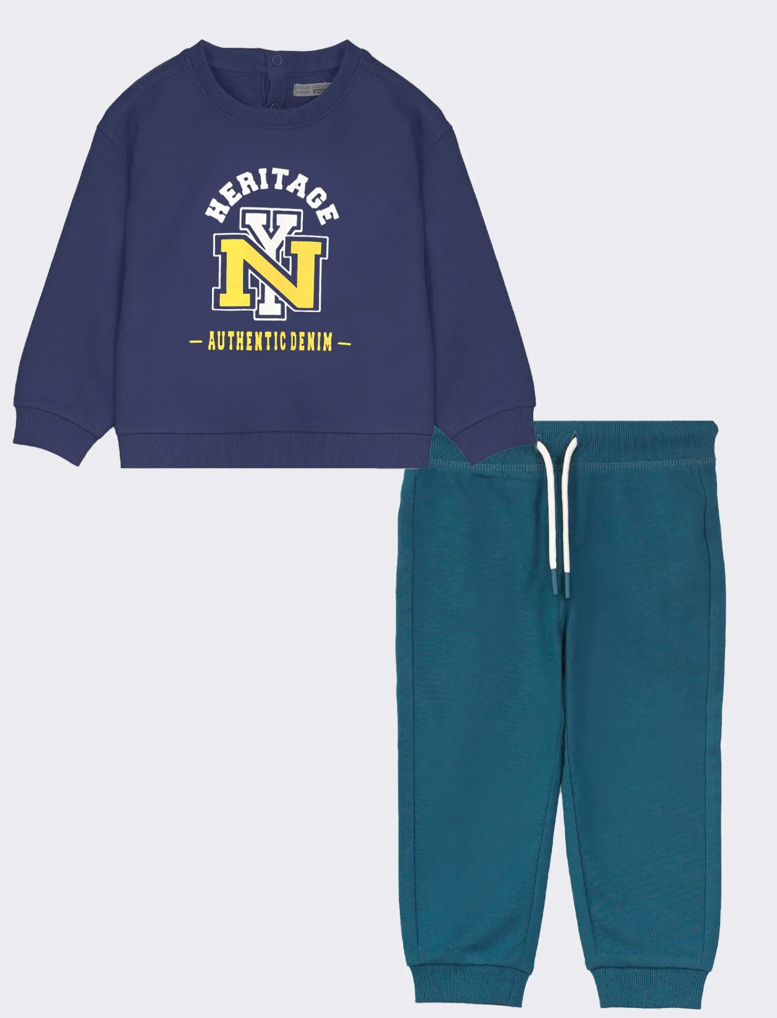 Piazza Italia Neonato | Completi<Set due pezzi composto da felpa a manica lunga con stampa frontale e jogger -