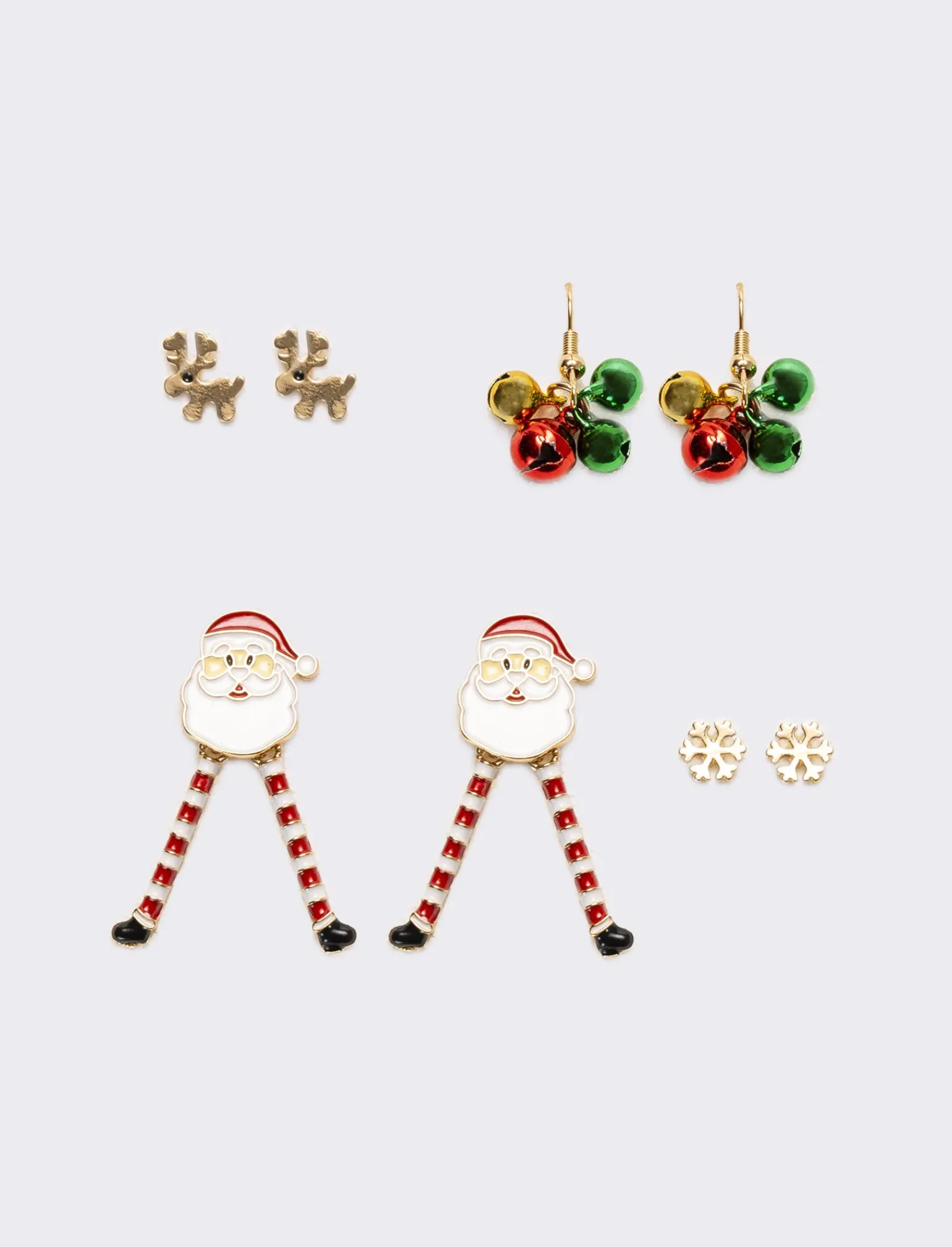 Donna Piazza Italia Bigiotteria<Set orecchini da donna multicard natalizia - Oro