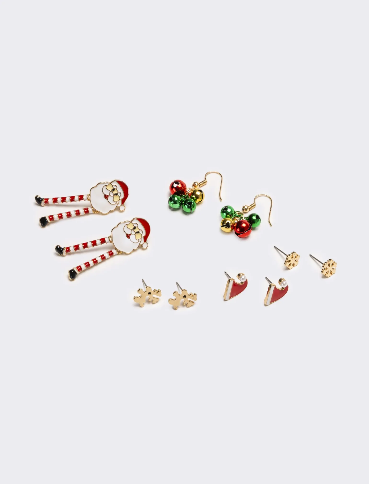 Donna Piazza Italia Bigiotteria<Set orecchini da donna multicard natalizia - Oro