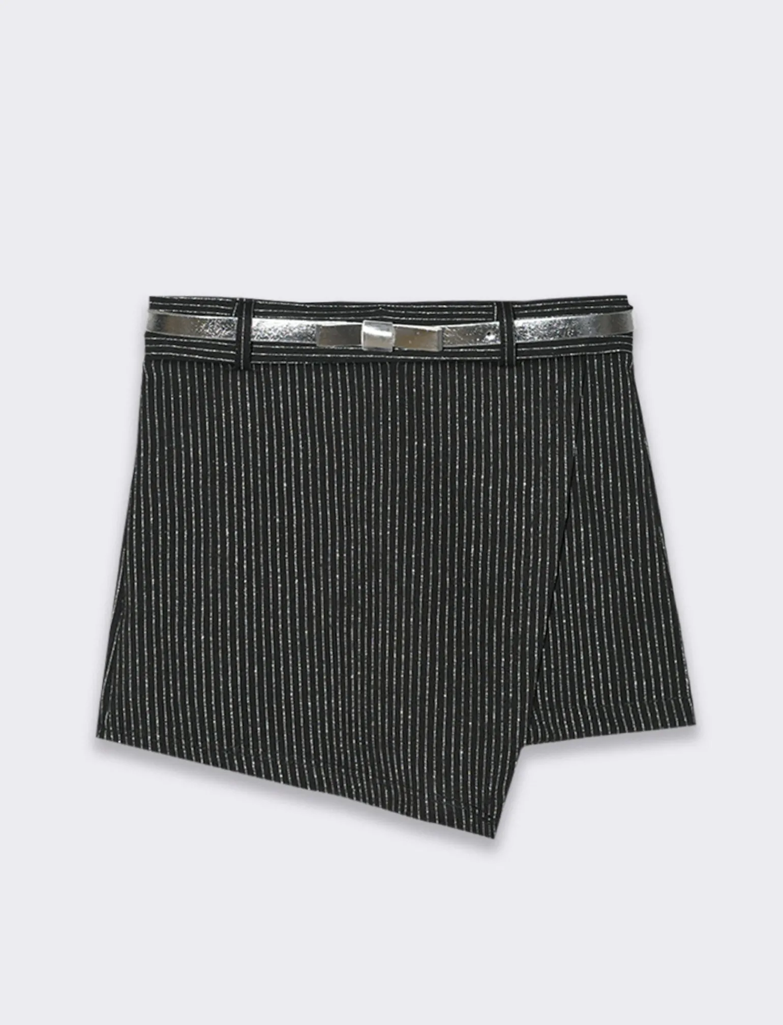 Piazza Italia Bambina | Gonne E Shorts<Short elegante in tessuto elastico gessato - Nero