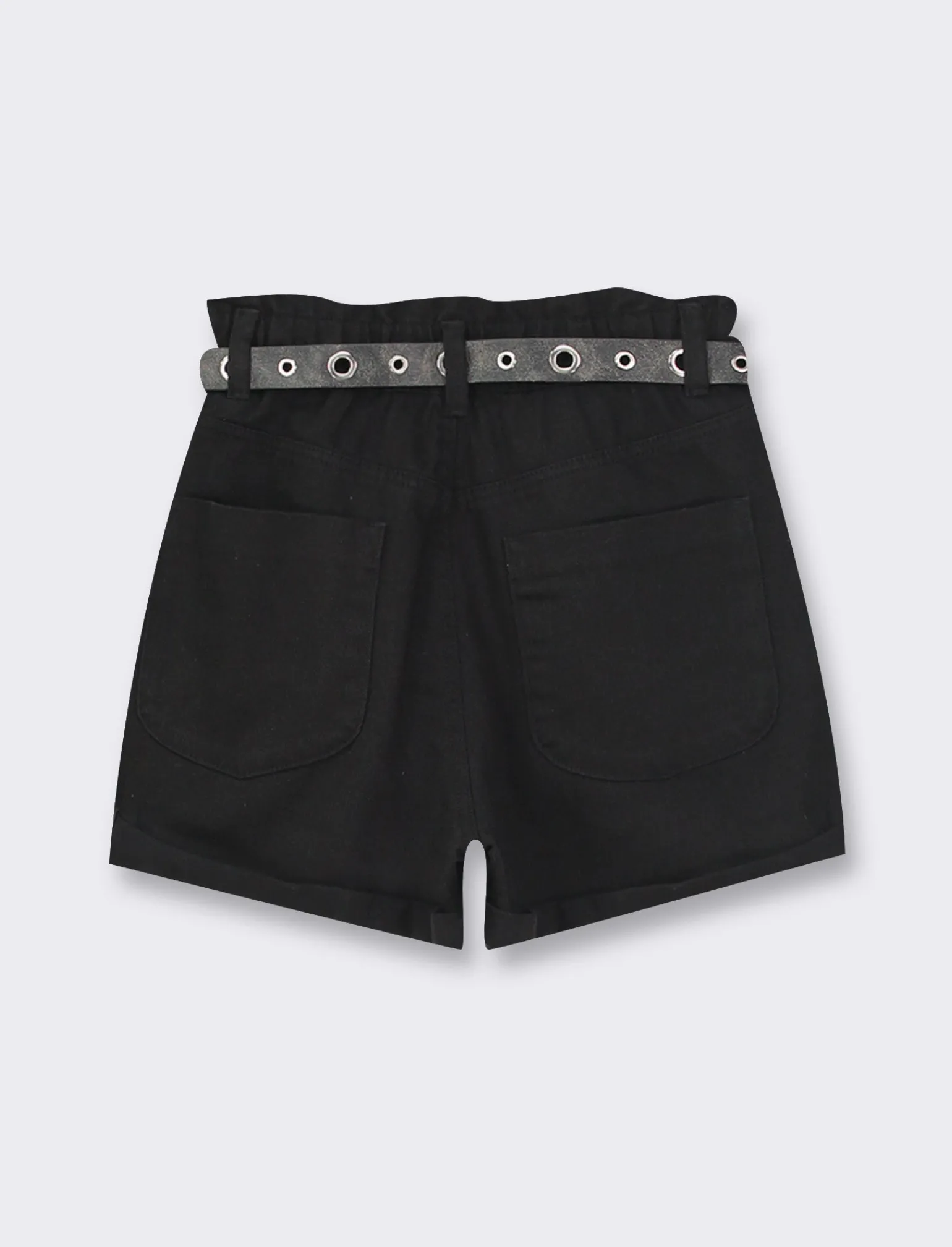 Donna Piazza Italia Shorts<Short in tessuto vestibilità paper bag con cintura e orlo riscoltato -